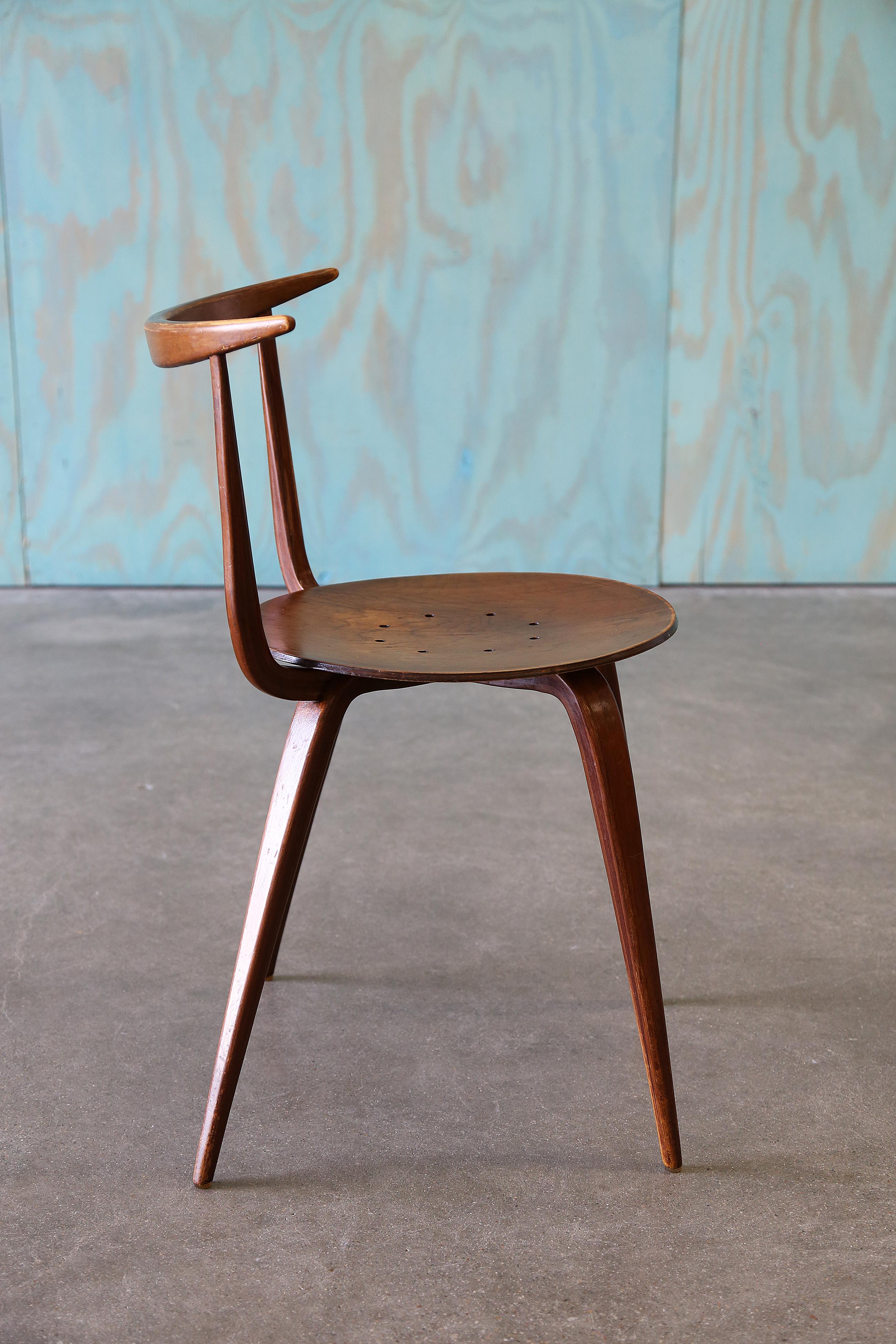 Set di 4 sedie Pretzel in laminato John Pyle for George Nelson Associates del 1950 in vendita 7