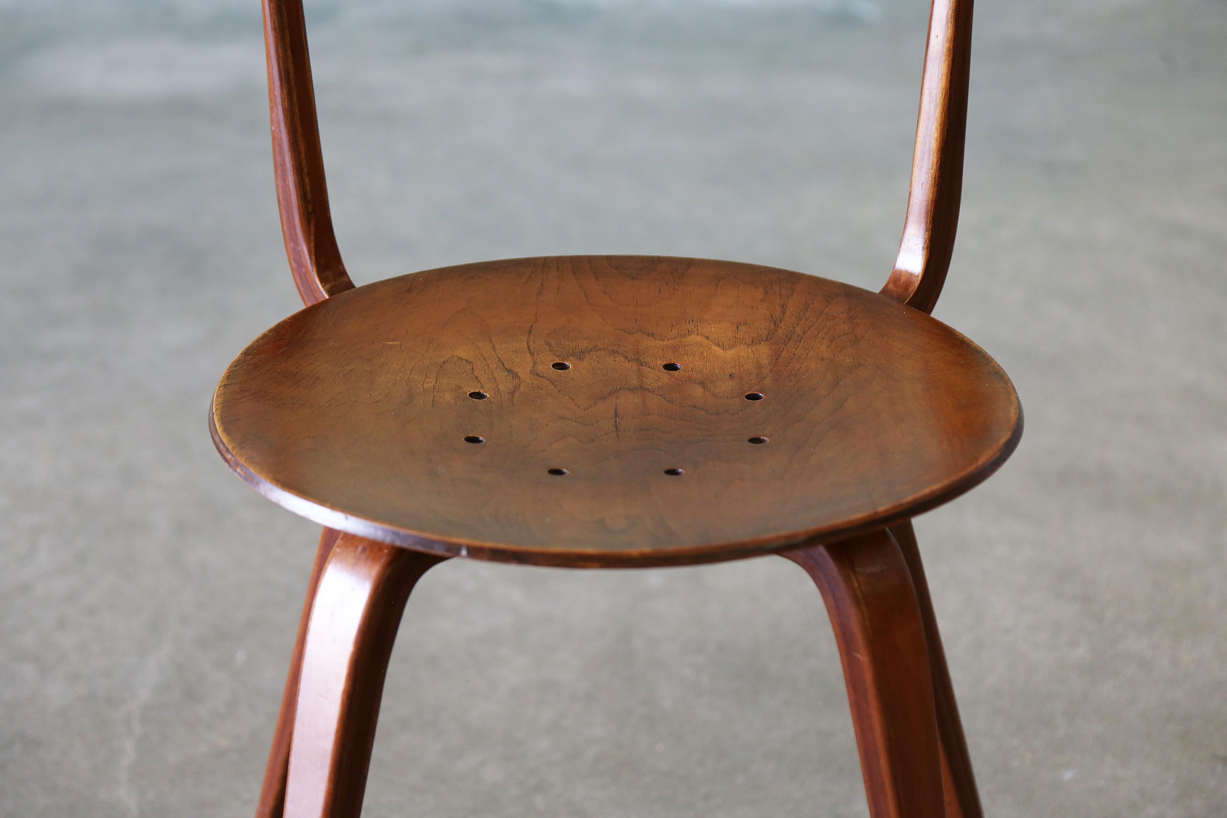 Set di 4 sedie Pretzel in laminato John Pyle for George Nelson Associates del 1950 in vendita 2