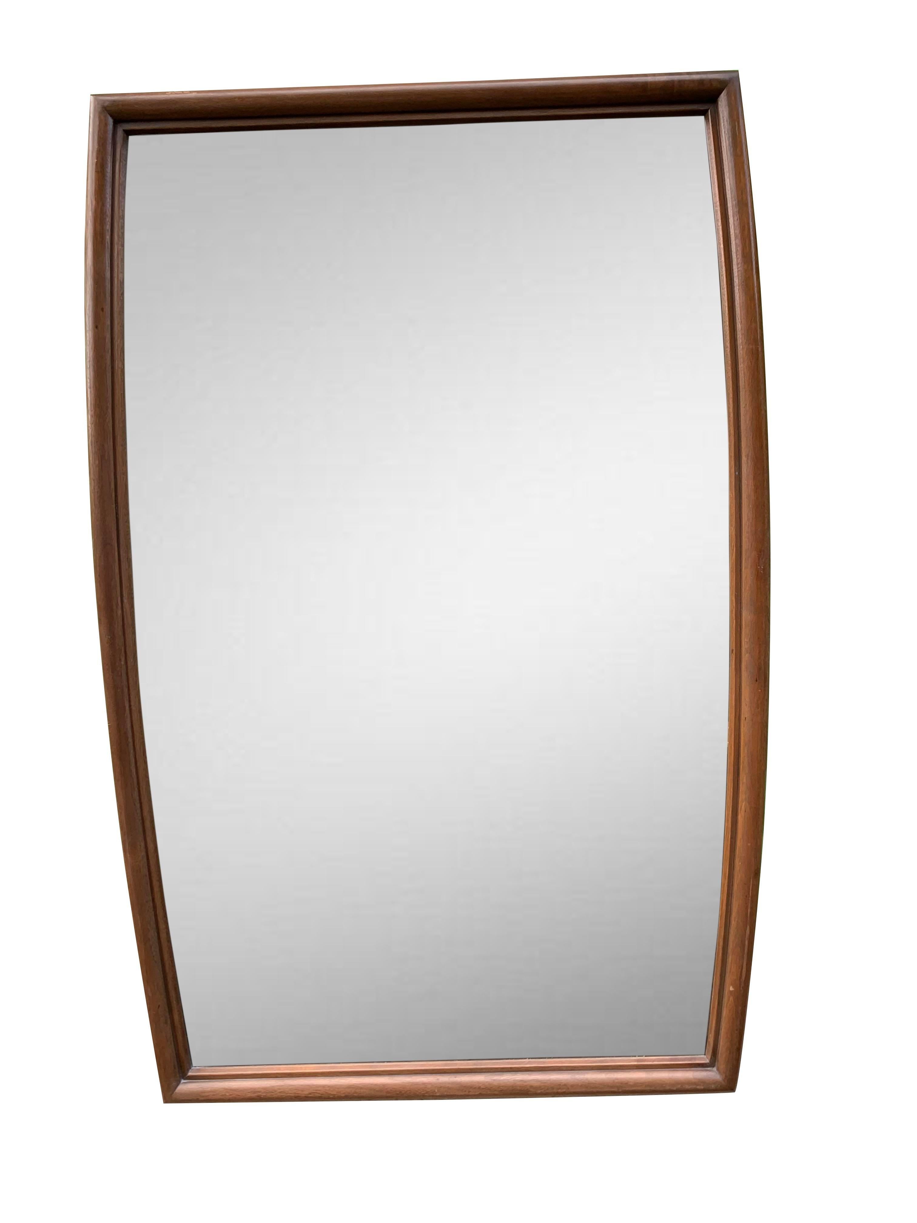 1950s John Stuart Mid-Century Modern Hanging Wall Mirror In Good Condition For Sale In Saddle River, NJ
