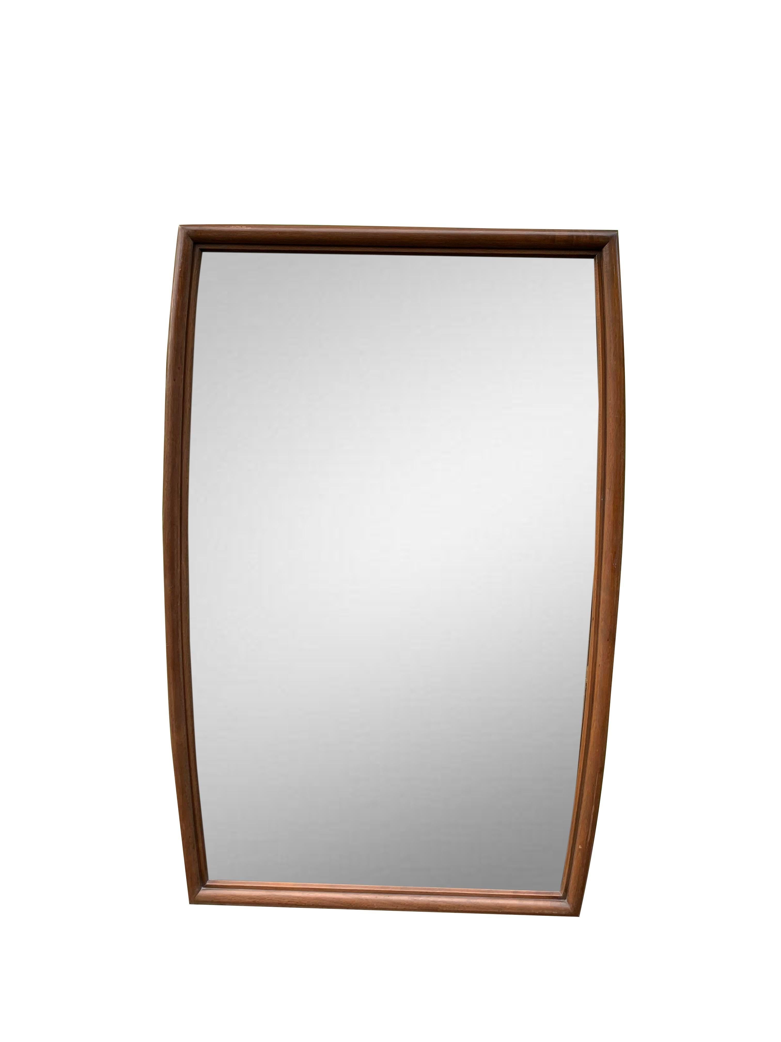 1950s John Stuart Mid-Century Modern Hanging Wall Mirror For Sale 1