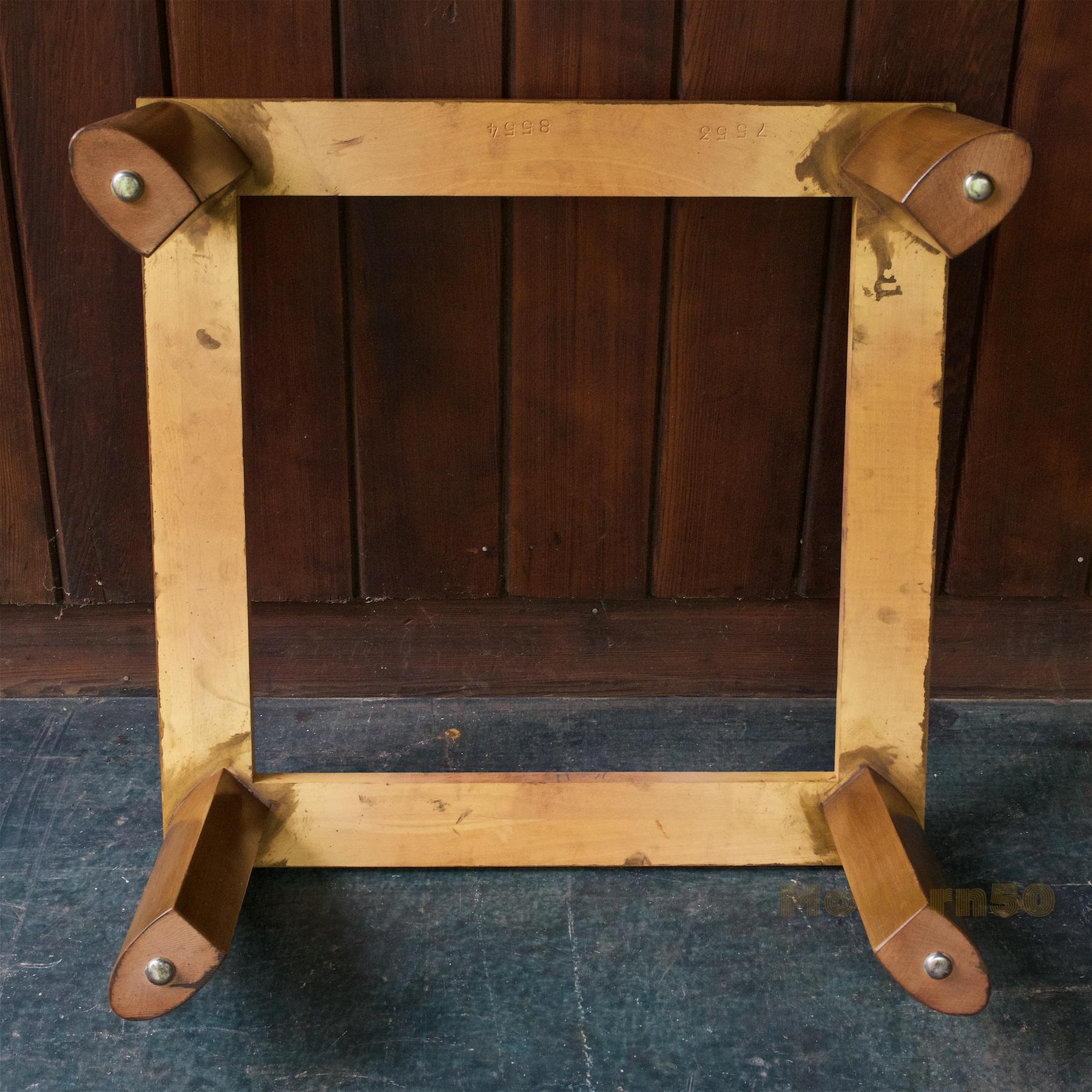 Mid-20th Century 1950s Widdicomb Fin-Leg Red Marble Coffee Table Ski Chalet CabinModern Rustic