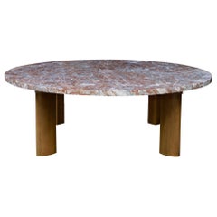 Vintage 1950s Widdicomb Fin-Leg Red Marble Coffee Table Ski Chalet CabinModern Rustic