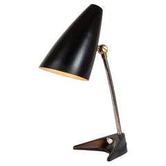 1950er J.T. Kalmar Schwarz Tischlampe