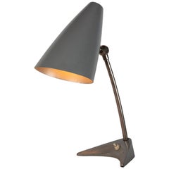 1950s J.T. Kalmar Gray Table Lamp