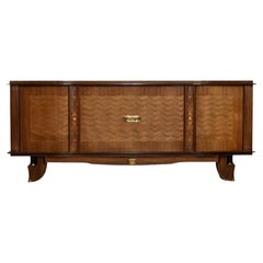 1950s Jules Leleu Art Deco Style Sideboard By Jacques A. Gillen Paris France