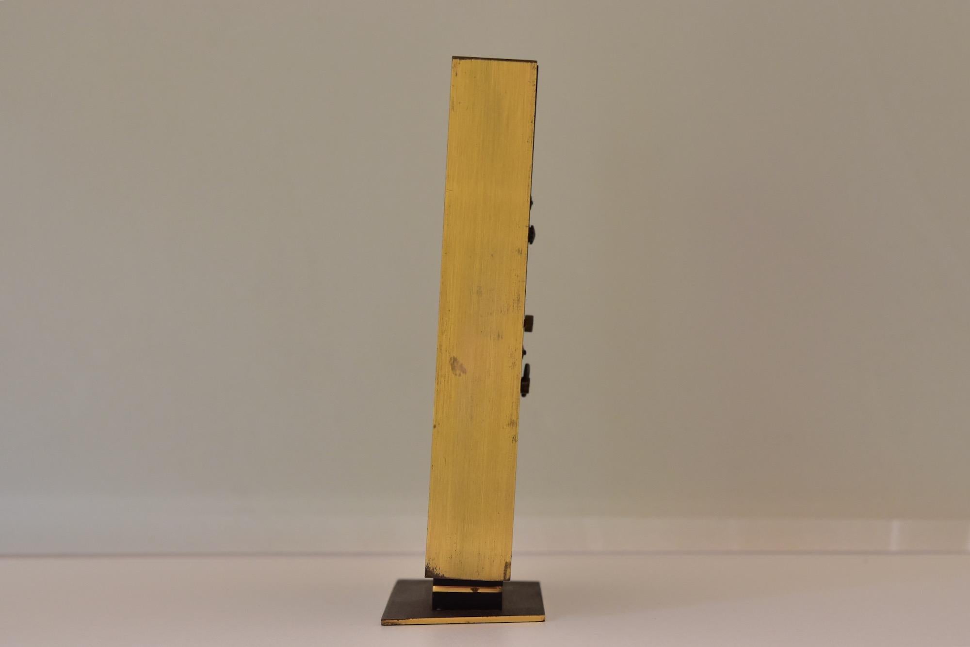 1950's Kaiser Table Clock 8 Day Baguette Inline Movement Made in Germany In Fair Condition In Krefeld, DE