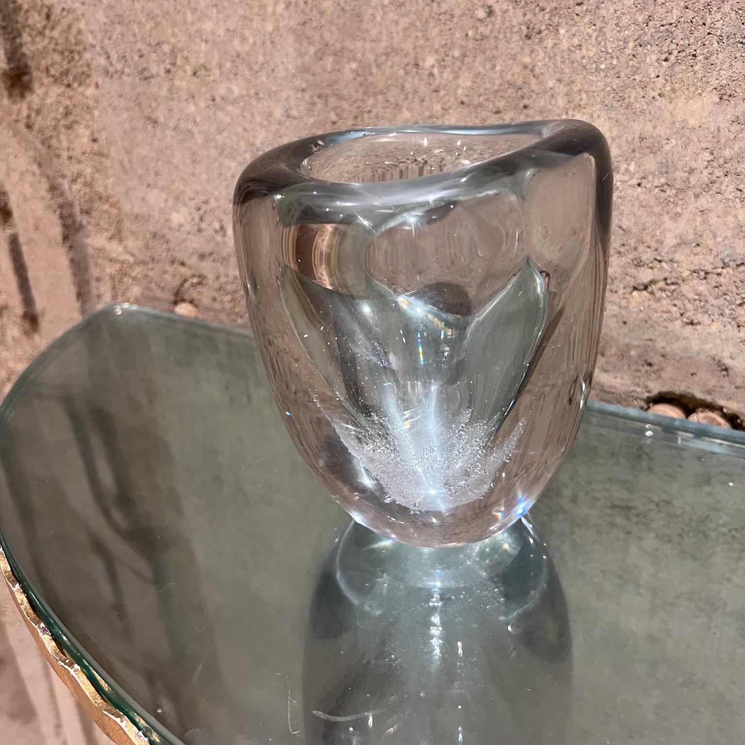 Mid-Century Modern 1950s Kaj Franck Iittala Hand Blown Glass Small Vase Finland