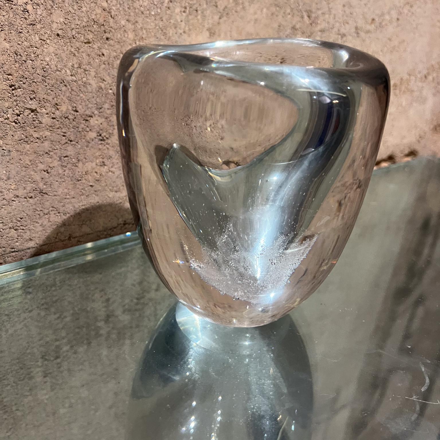Finnish 1950s Kaj Franck Iittala Hand Blown Glass Small Vase Finland
