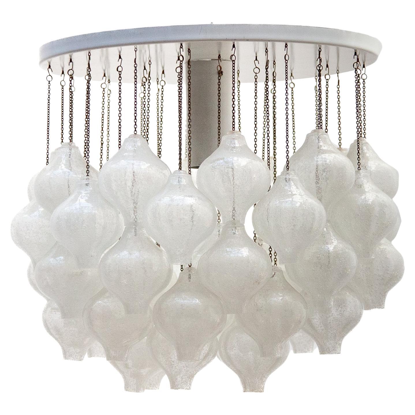 Chandelier et lampe à suspension 'Tulipan' de Kalmar des années 1950, Autriche