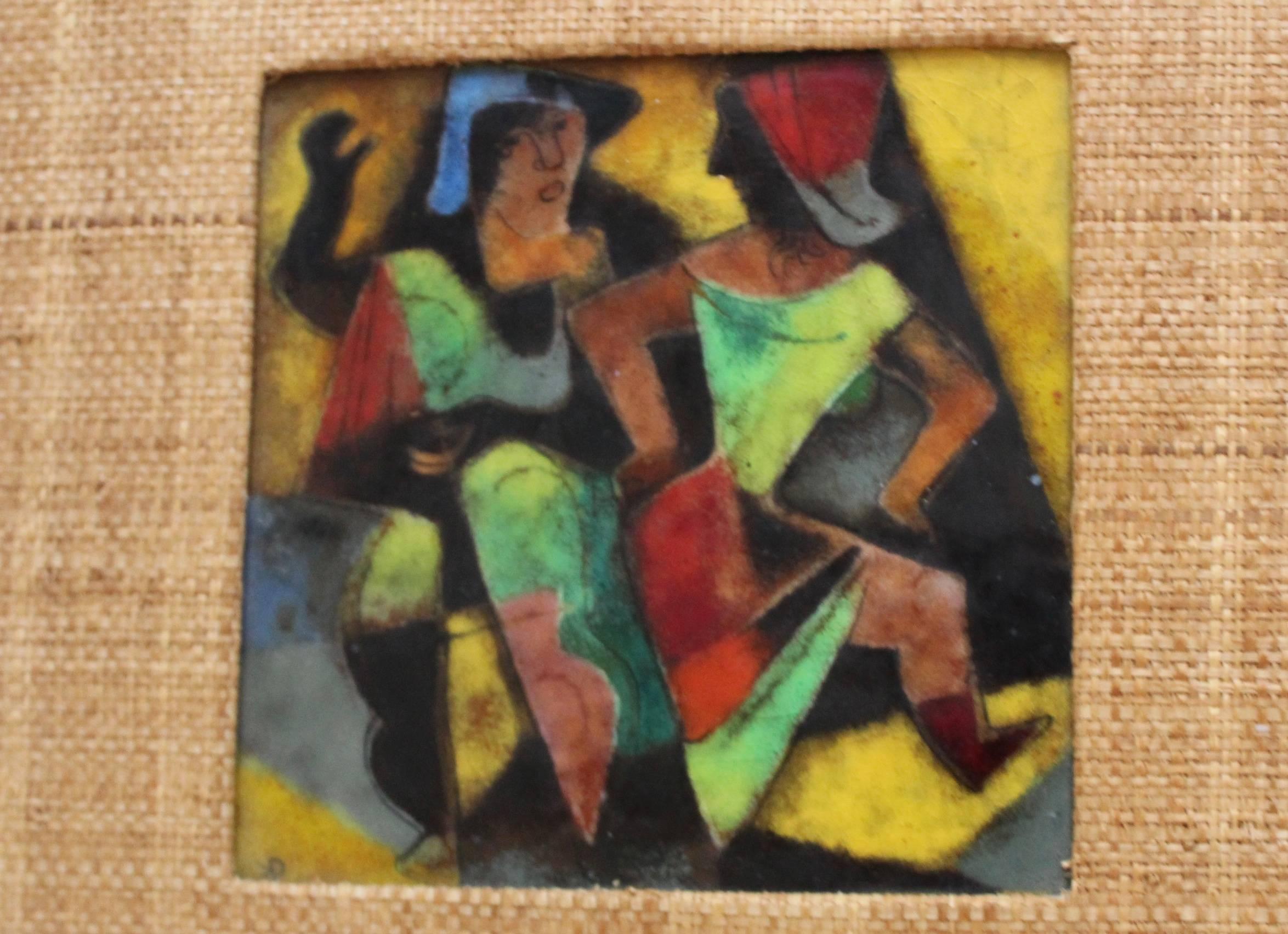 XX secolo Opera d'arte con cornice in rame di Karl Drerup degli anni '50 in vendita