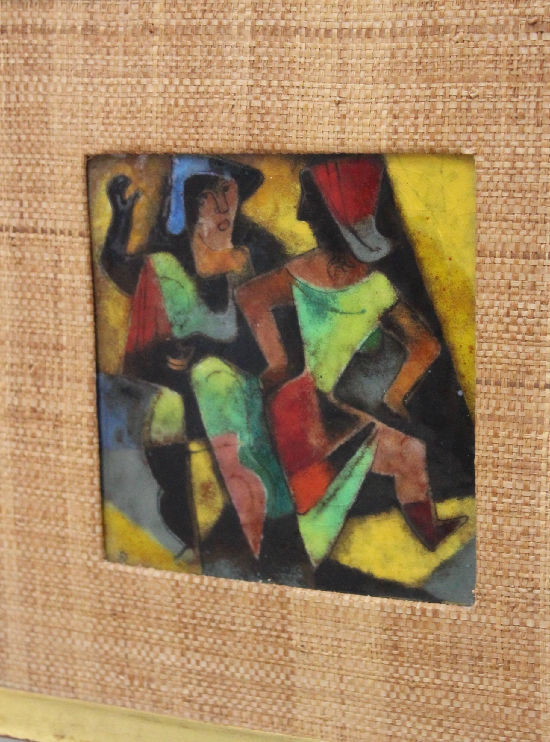Rame Opera d'arte con cornice in rame di Karl Drerup degli anni '50 in vendita
