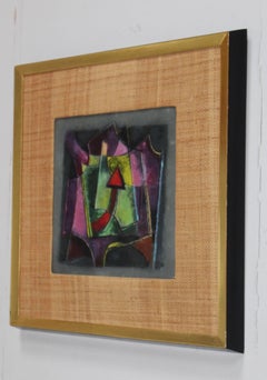 Opera d'arte moderna in rame di Karl Drerup degli anni '50