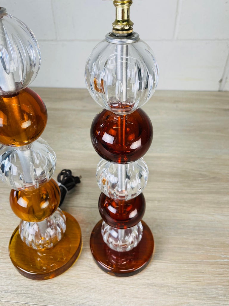 1950s Karl Fagerlund Stacked Multi Color Table Lamps Pair For Sale At 1950s-karl-fagerlund-stacked-multi-color-table-lamps-pair-for-sale-at