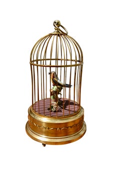 1950's, Karl Griesbaum Singing Bird Music Cage