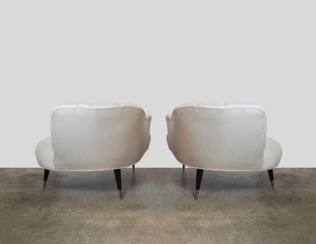 Mid-20th Century 1950s Karpen of California Hollywood Regency Chairs For Sale