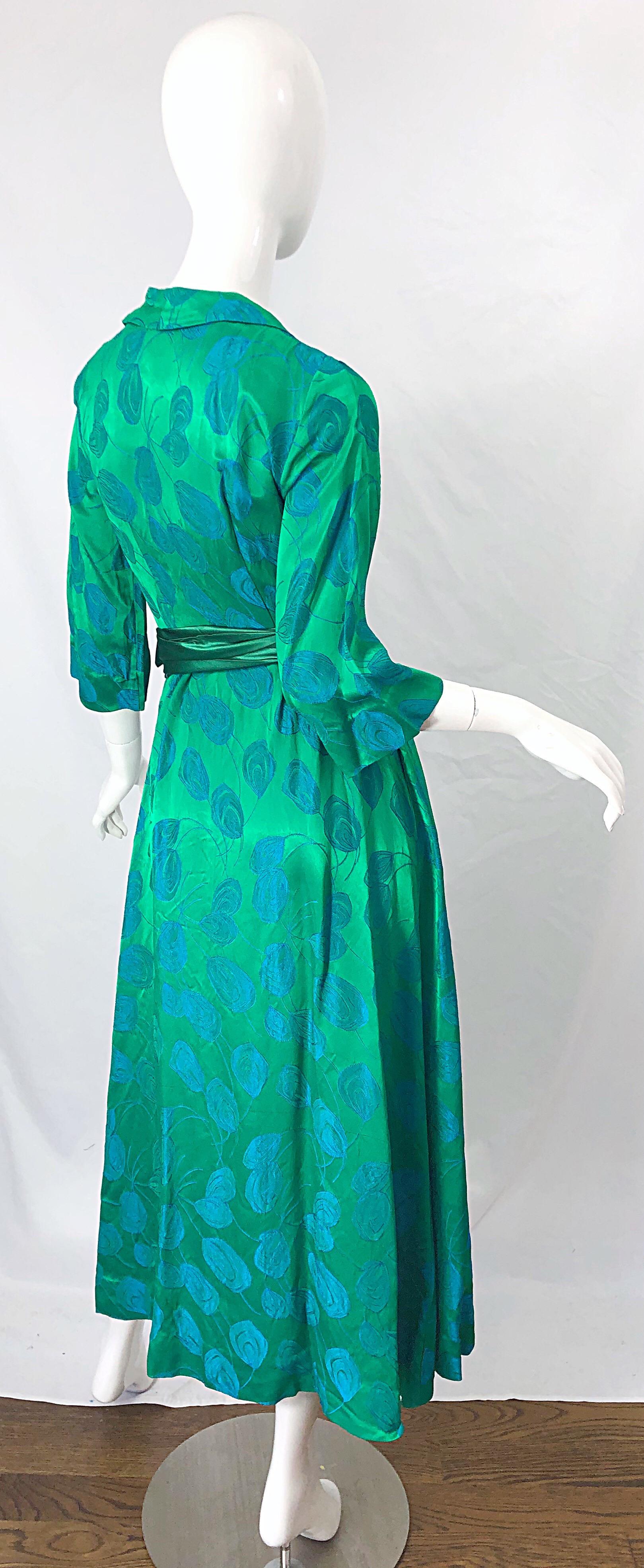 kelly green wrap dress
