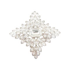 Vintage 1950s Kenneth Lane Enlarged Rhinestone Brooch