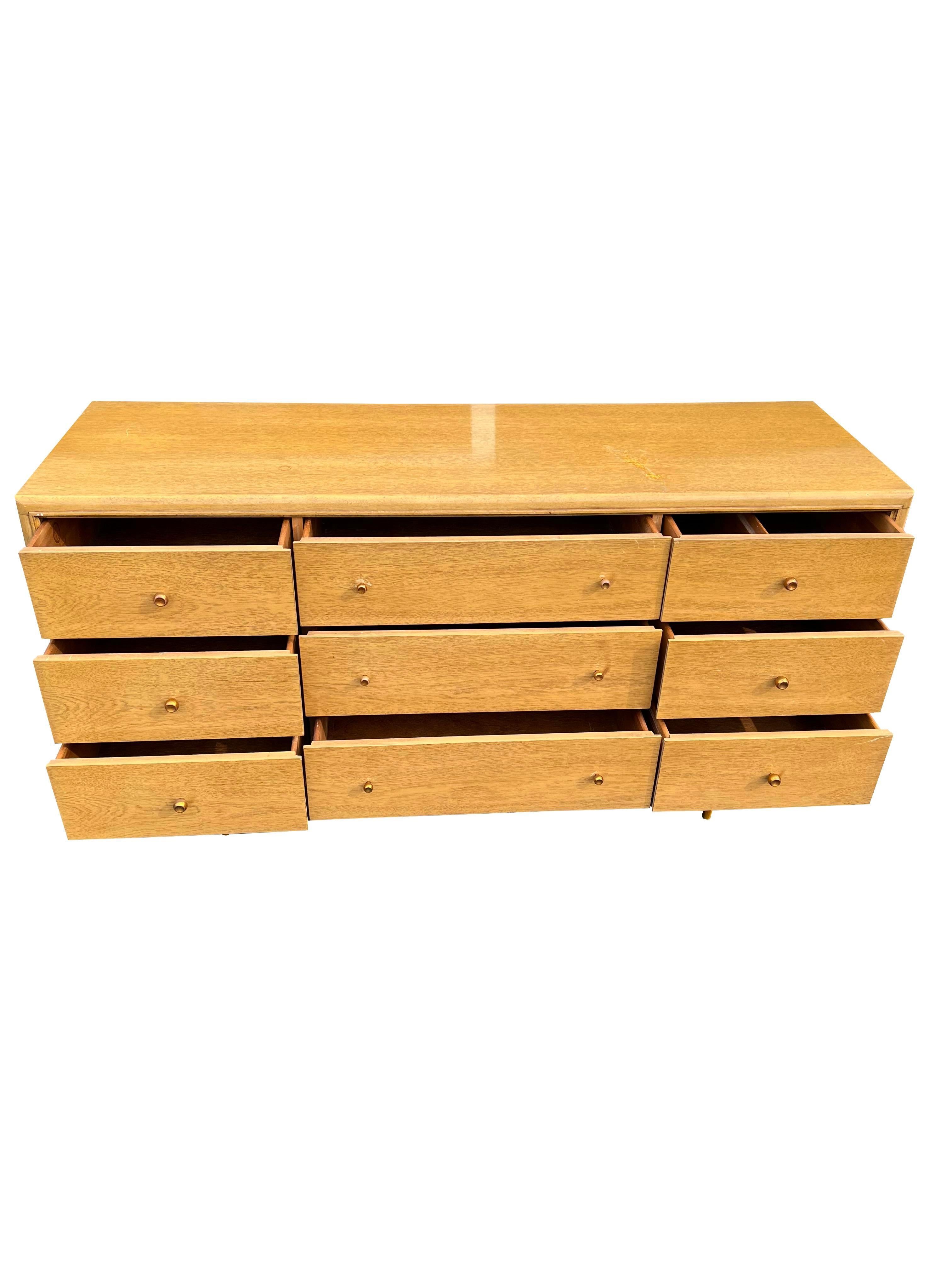 Mid-Century Modern 1950s Kent Coffey Continental Long Lowboy Dresser in Mid Century Modern Design For Sale