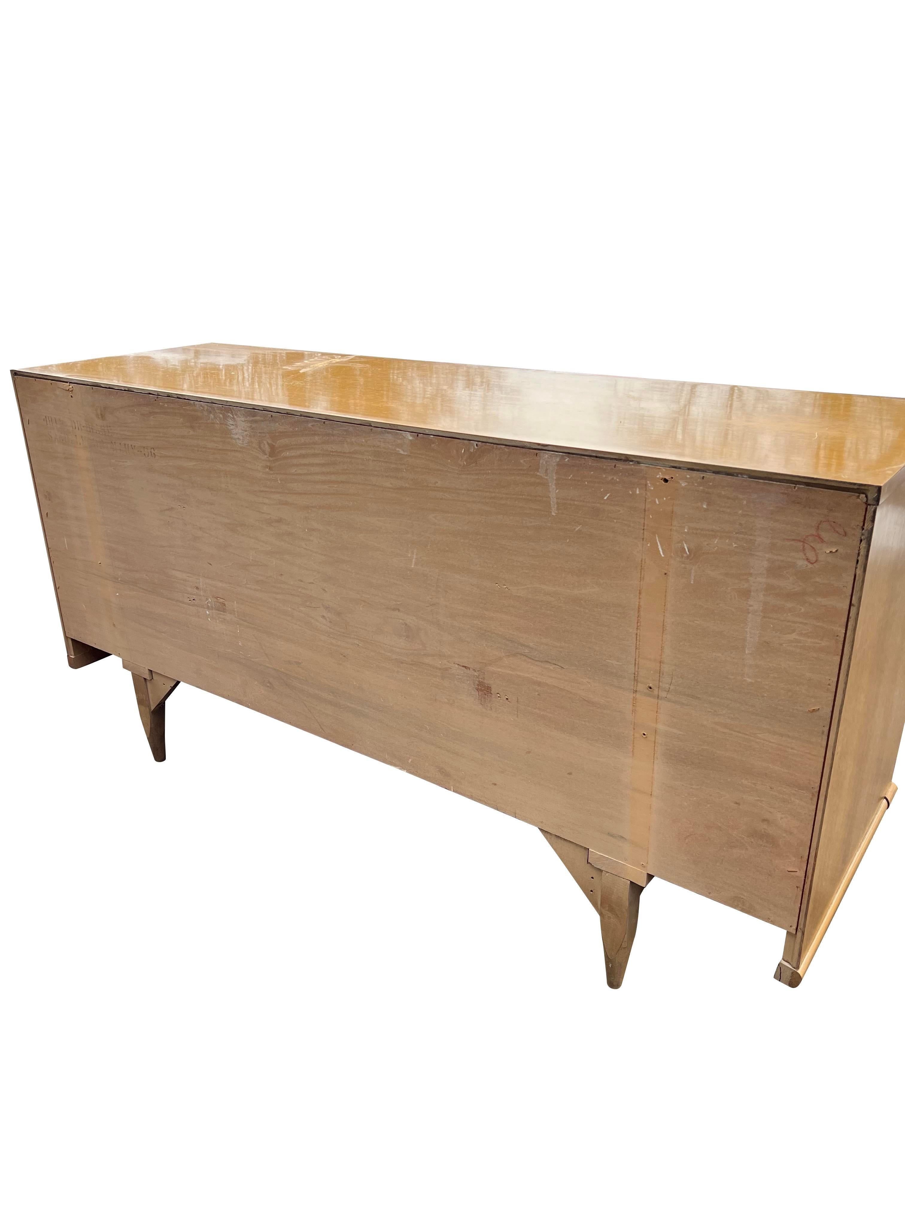 1950s Kent Coffey Continental Long Lowboy Dresser in Mid Century Modern Design For Sale 2