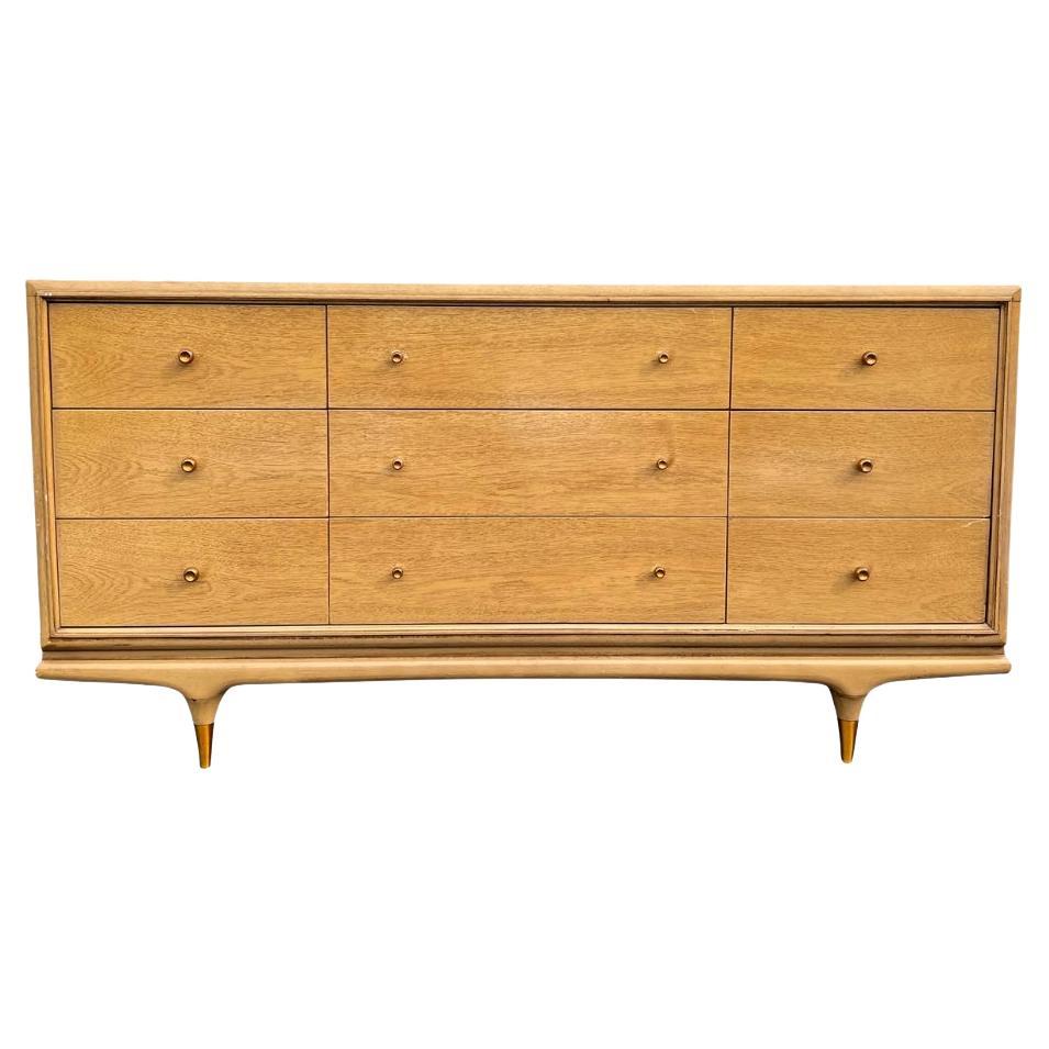 1950s Kent Coffey Continental Long Lowboy Dresser in Mid Century Modern Design
