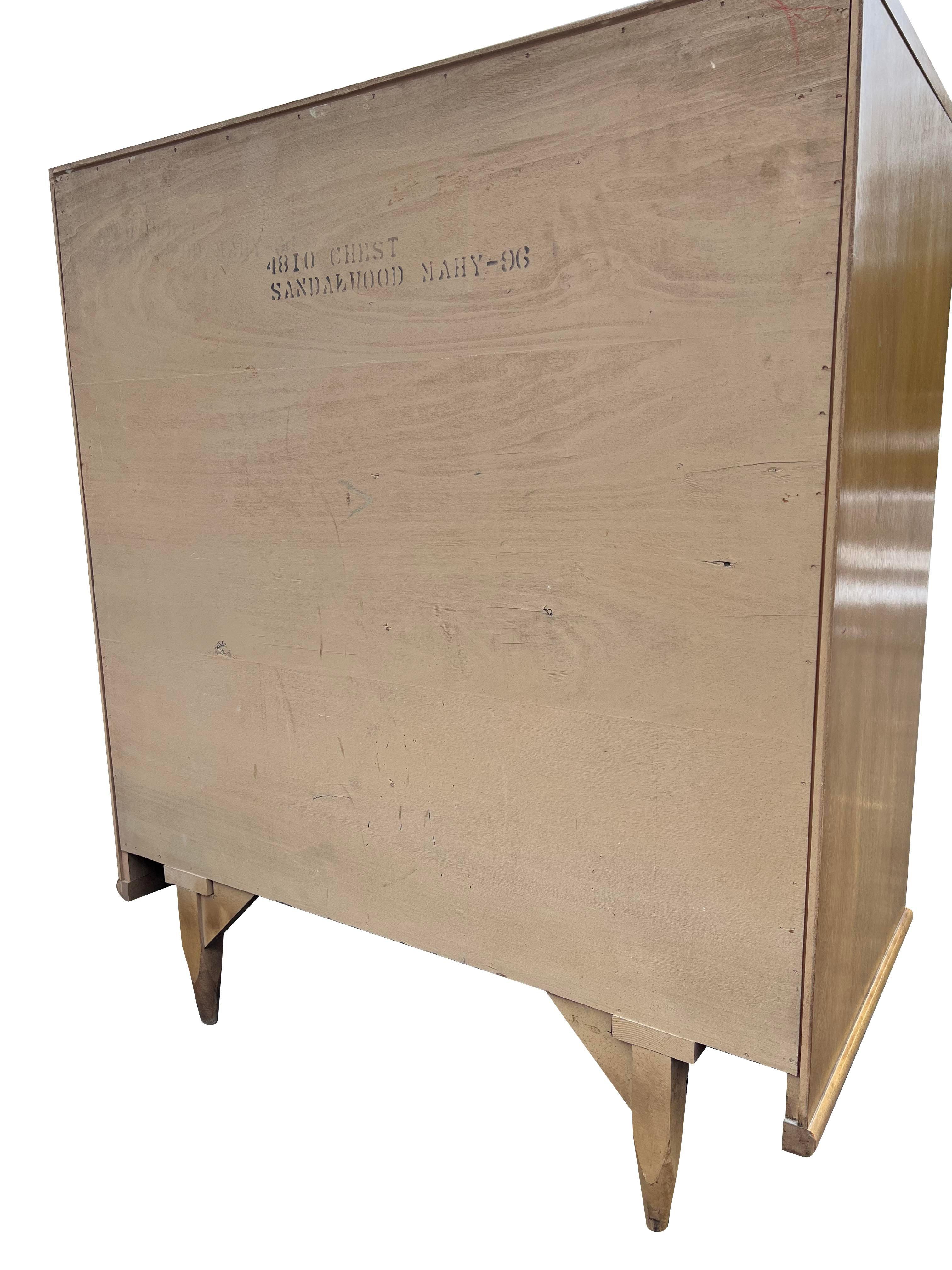 1950s Kent Coffey Continental Tall Dresser Highboy in Mid Century Modern Design In Good Condition In Saddle River, NJ