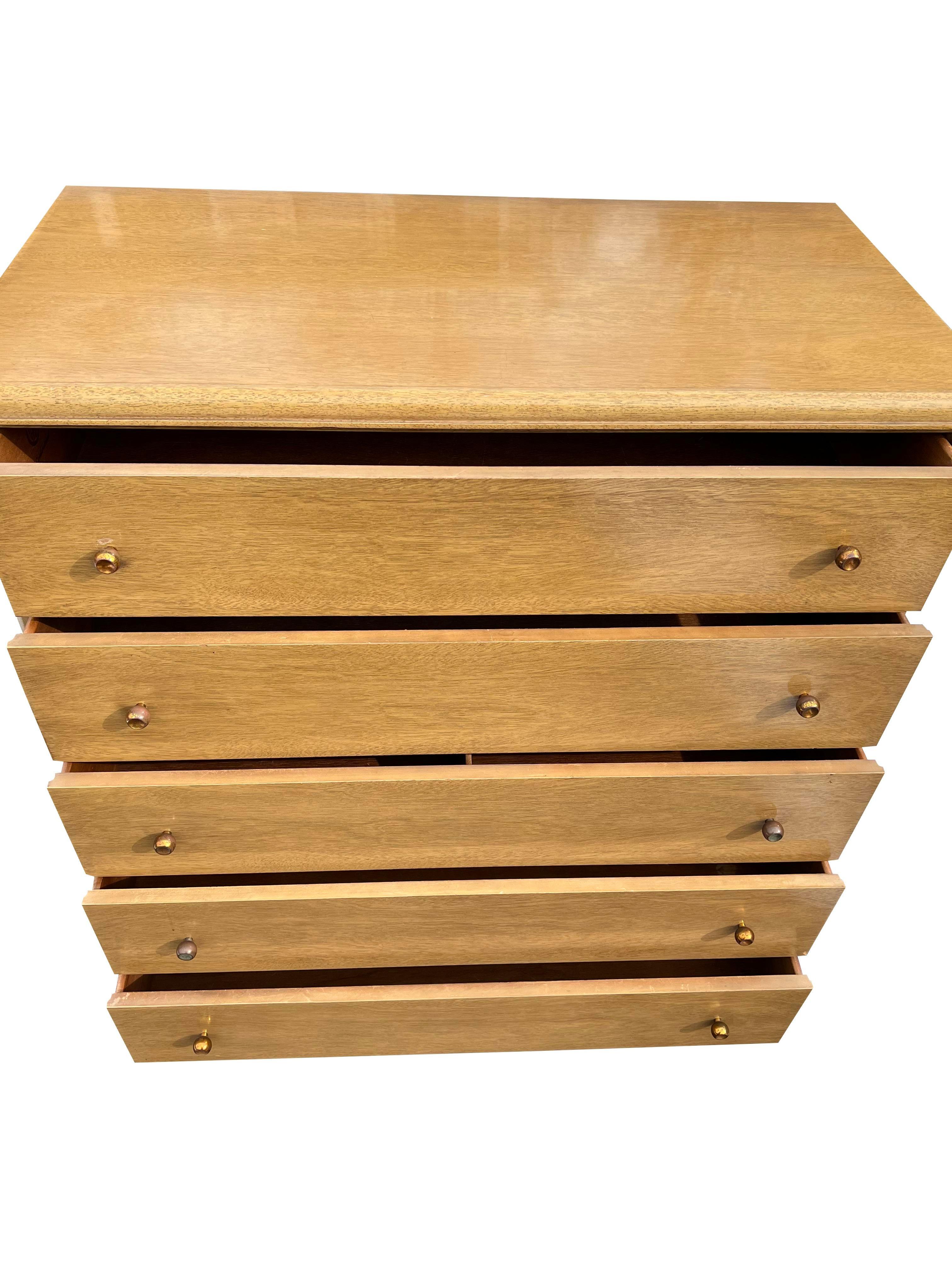 Wood 1950s Kent Coffey Continental Tall Dresser Highboy in Mid Century Modern Design