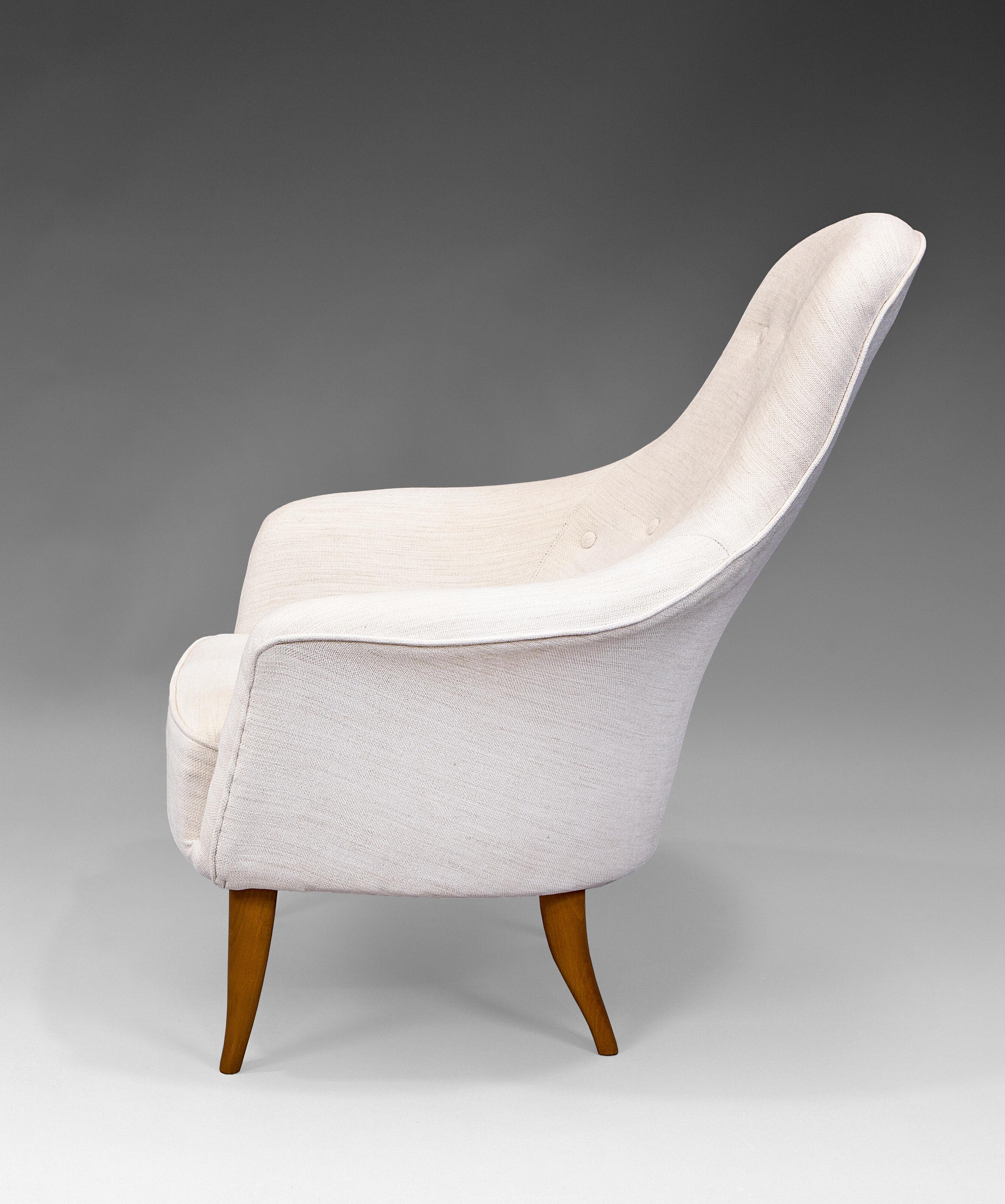 1950's Kerstin Hörlin-Holmquist ''Stora Adam'' Armchair for Nordiska Kompaniet In Good Condition For Sale In Madrid, ES