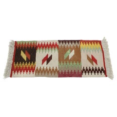 Tappeto in lana Kilim degli anni '50, Cecoslovacchia