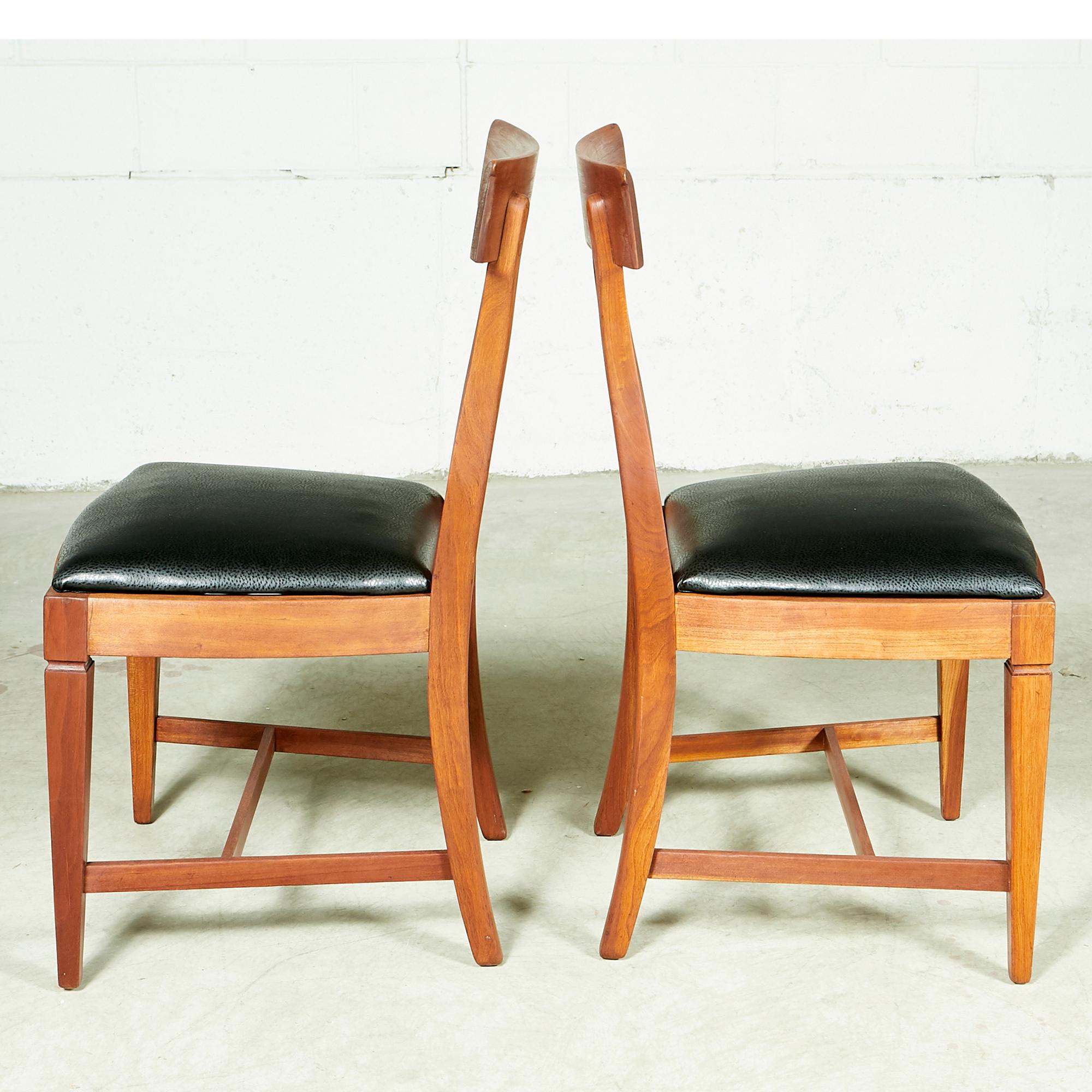 Mid-Century Modern 1950s Kindel Cherrywood Dining Room Chairs, Set of 4 For Sale