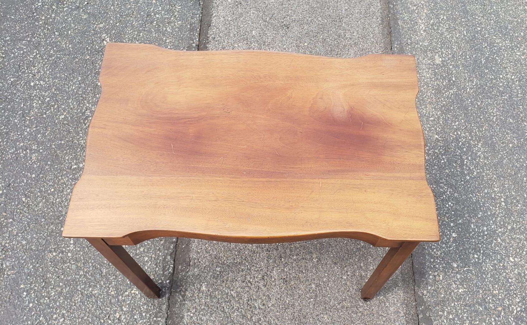 Mid-Century Modern 1950s Kittinger Buffalo Mahogany Rectangular Side Table For Sale