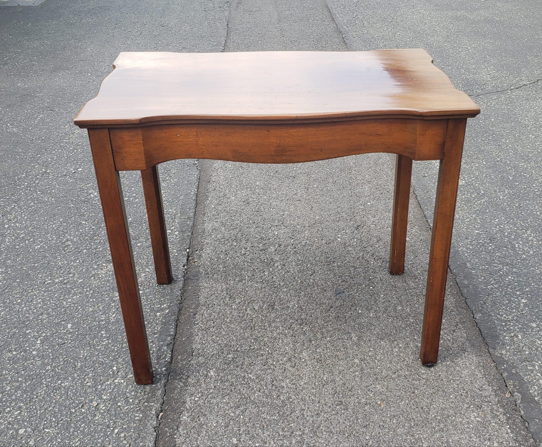 American 1950s Kittinger Buffalo Mahogany Rectangular Side Table For Sale