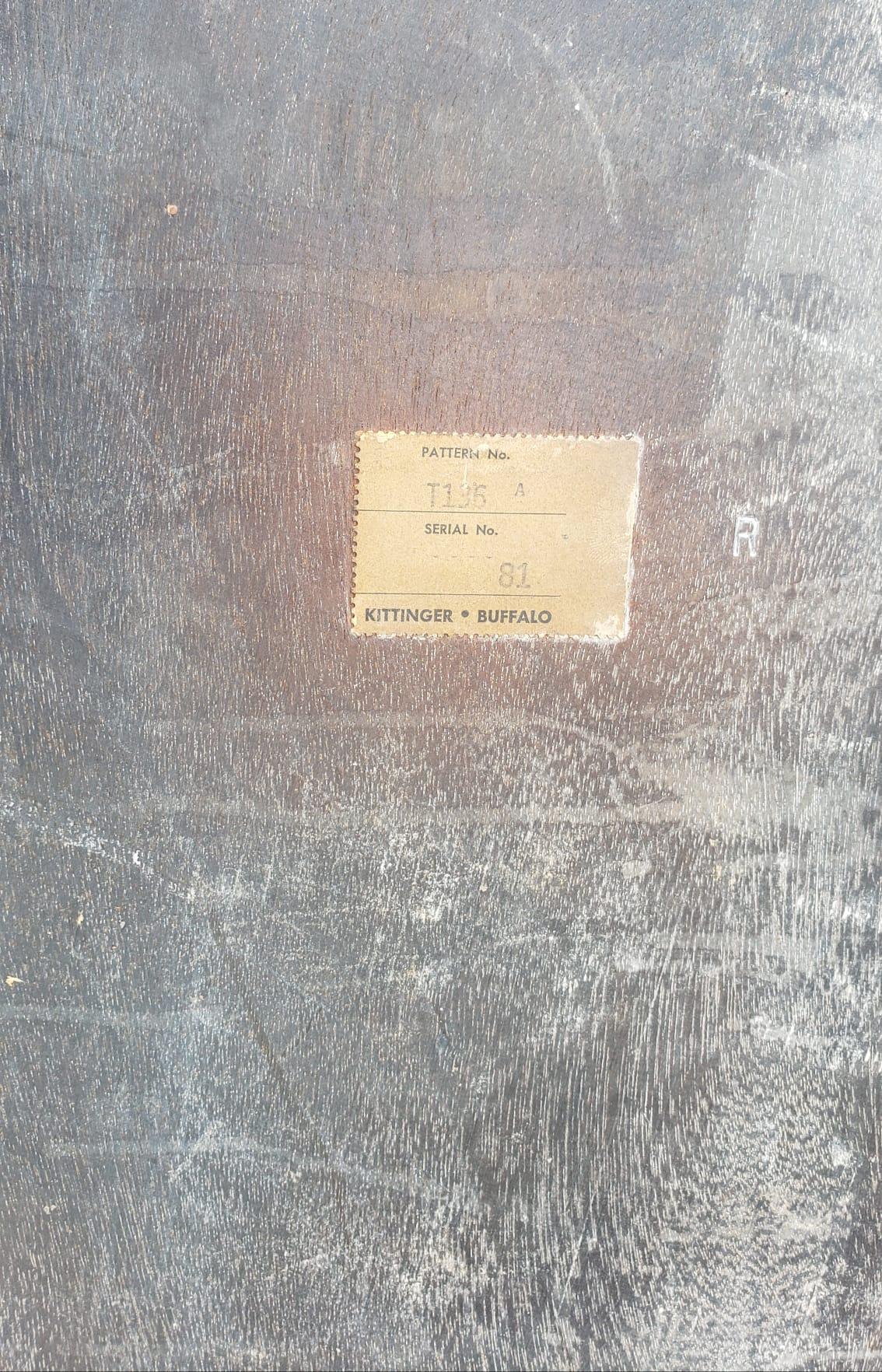 20th Century 1950s Kittinger Buffalo Mahogany Rectangular Side Table For Sale