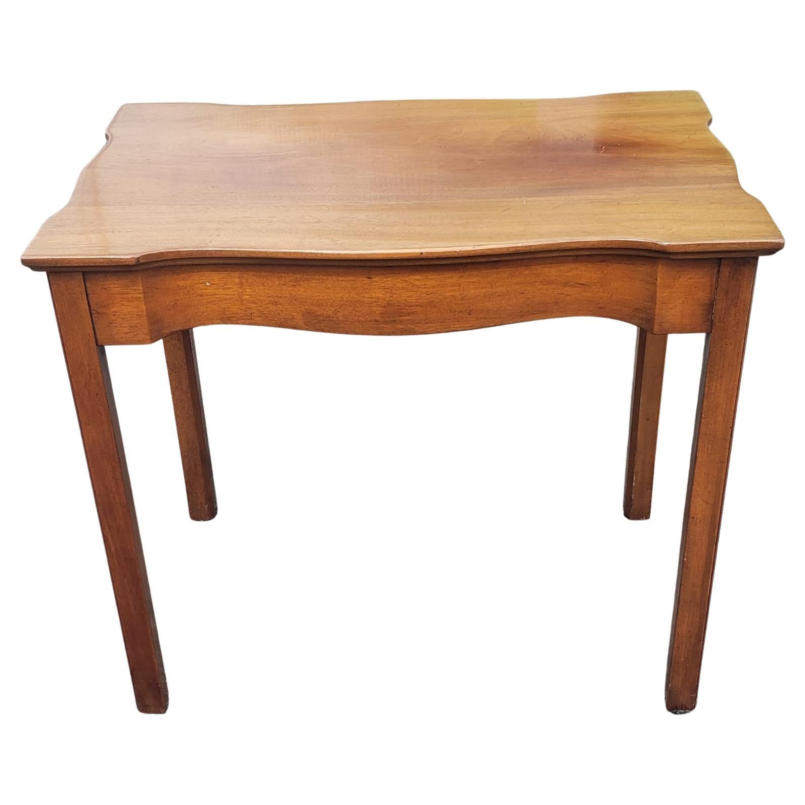 1950s Kittinger Buffalo Mahogany Rectangular Side Table For Sale