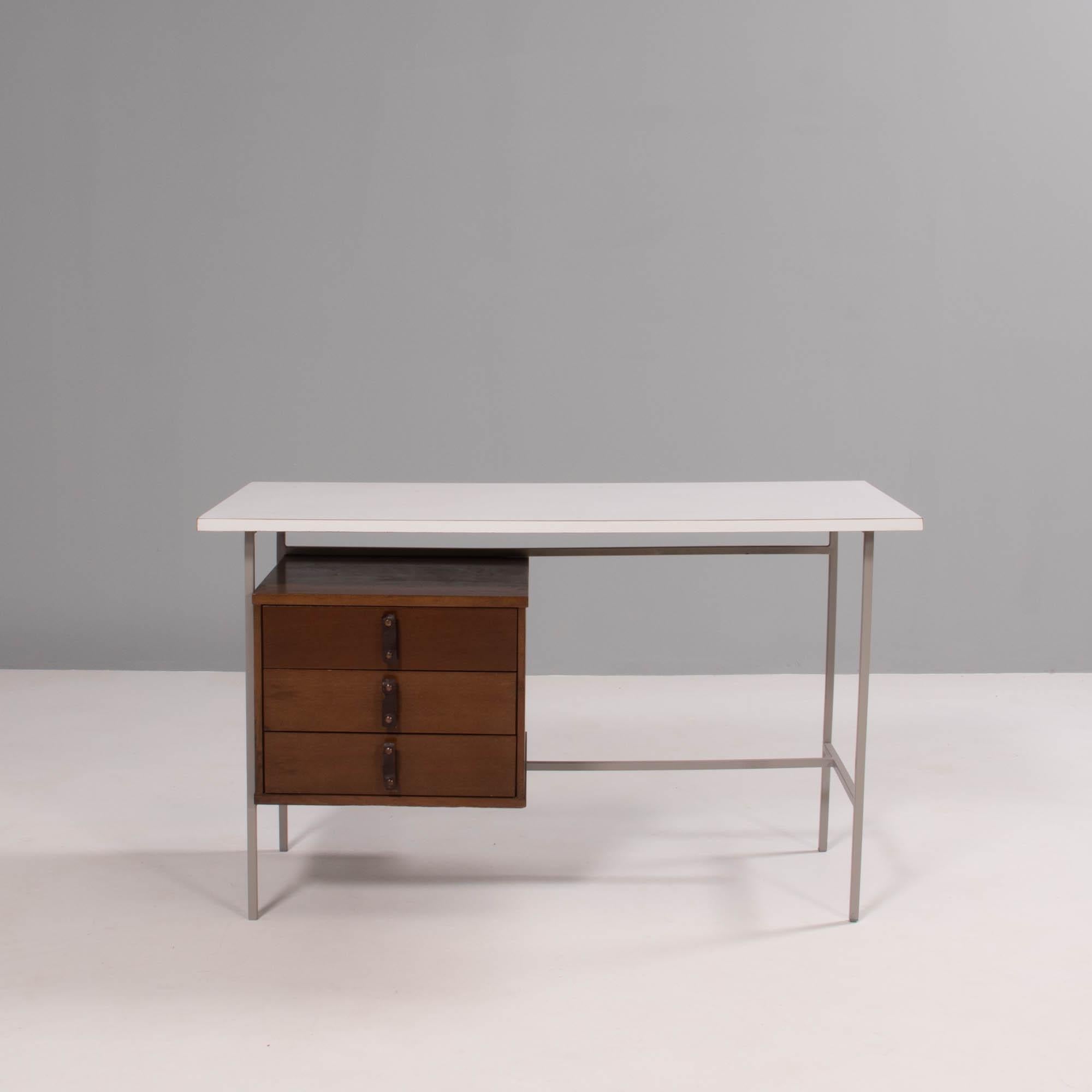 American 1950s Knoll & Drake Formica and Walnut Desk