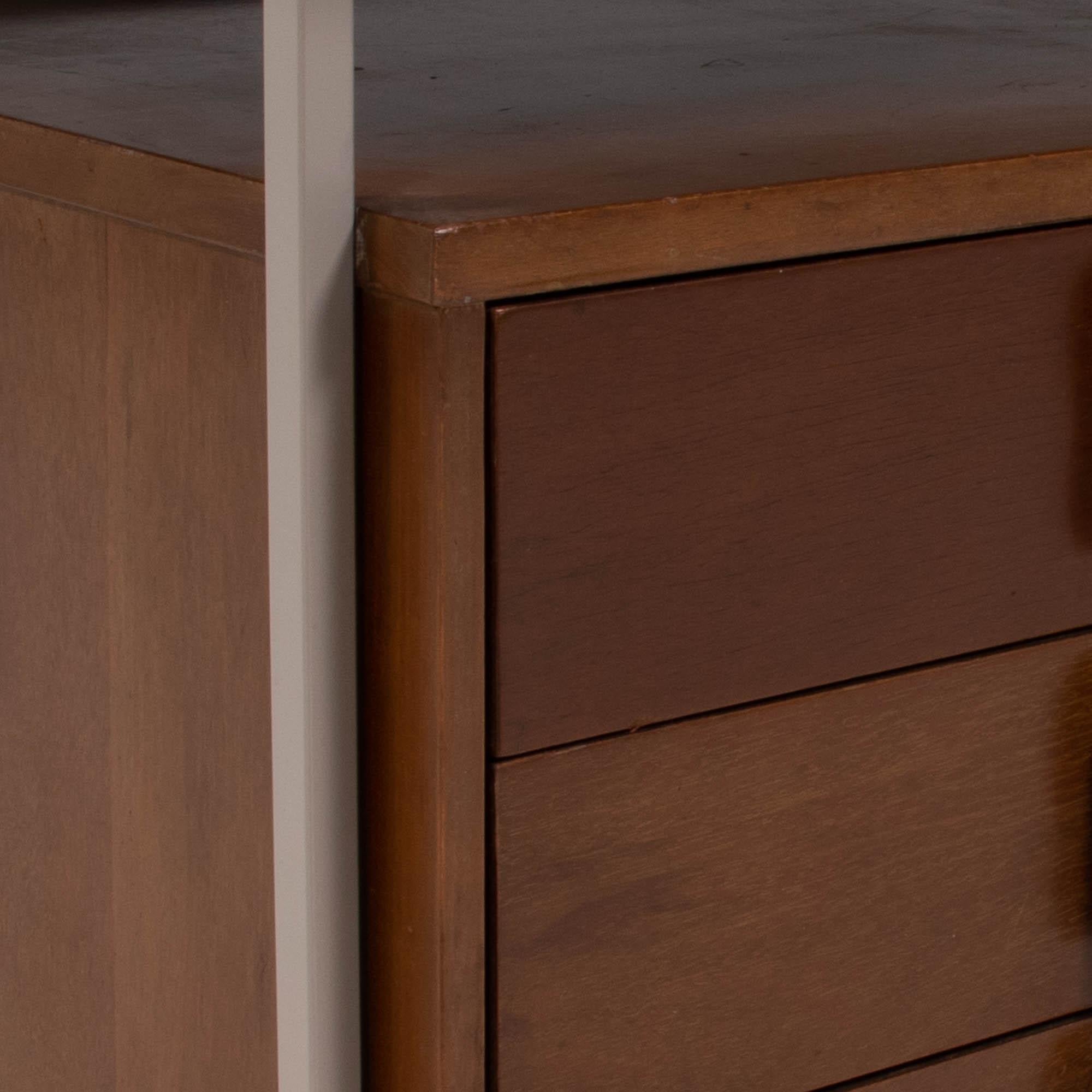 1950s Knoll & Drake Formica and Walnut Desk 2