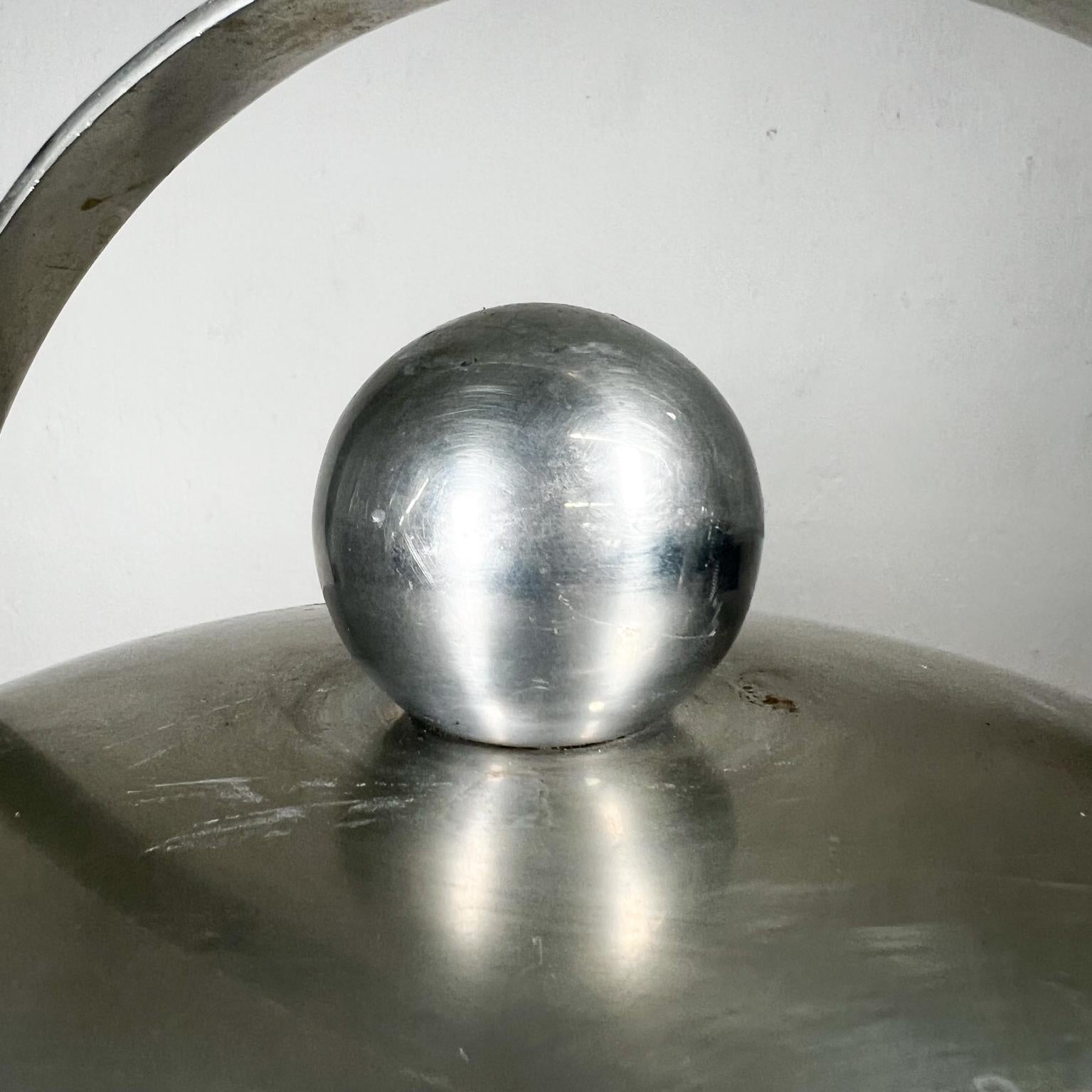 Mid-Century Modern 1950s Kromex Ice Bucket Atomic Silver and Black