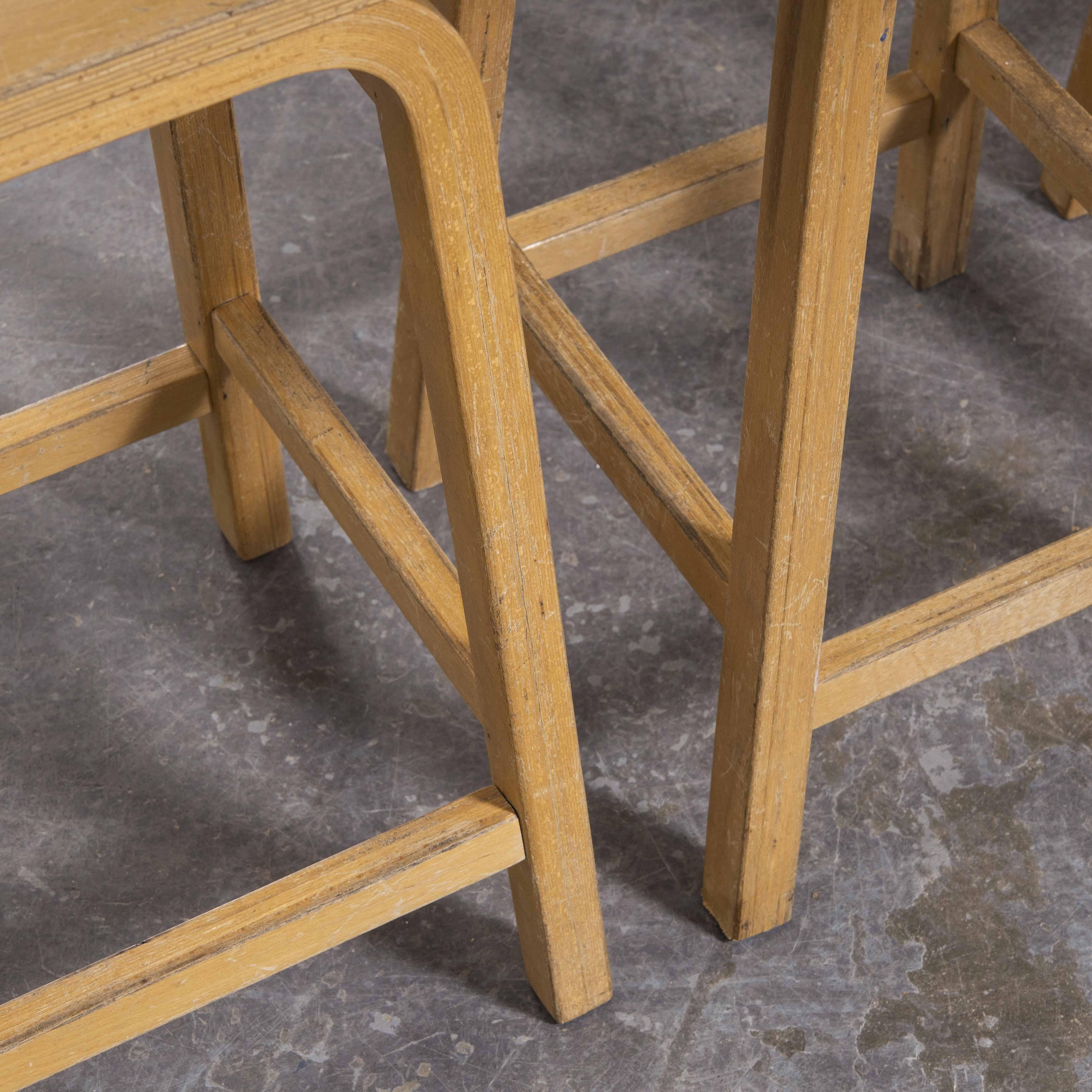 1950's Laboratory Stools by Lamstak, Set of Six For Sale 2