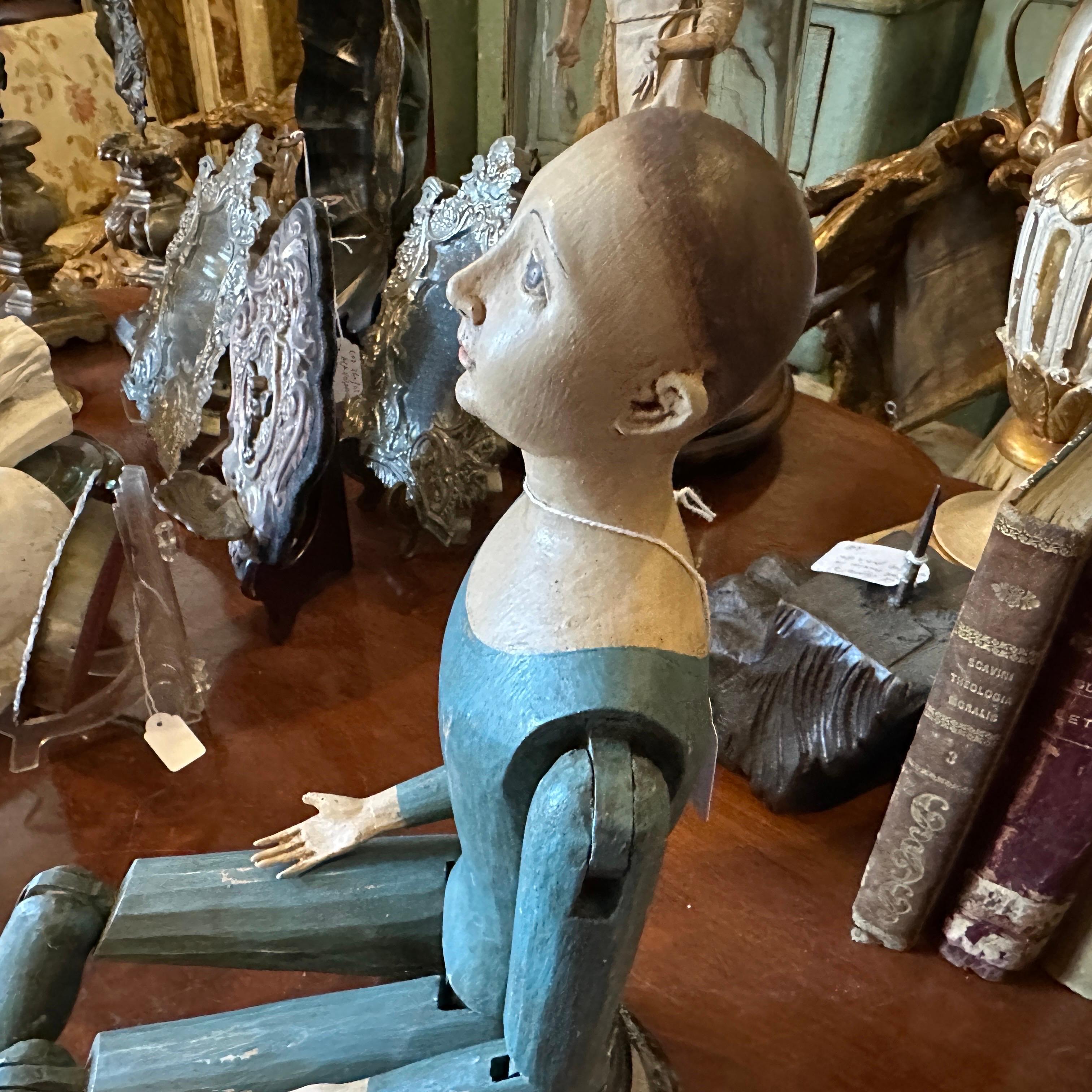 1950er Jahre Lackiertes Holz Italienische Gliederpuppe im Zustand „Gut“ im Angebot in Catania, Sicilia
