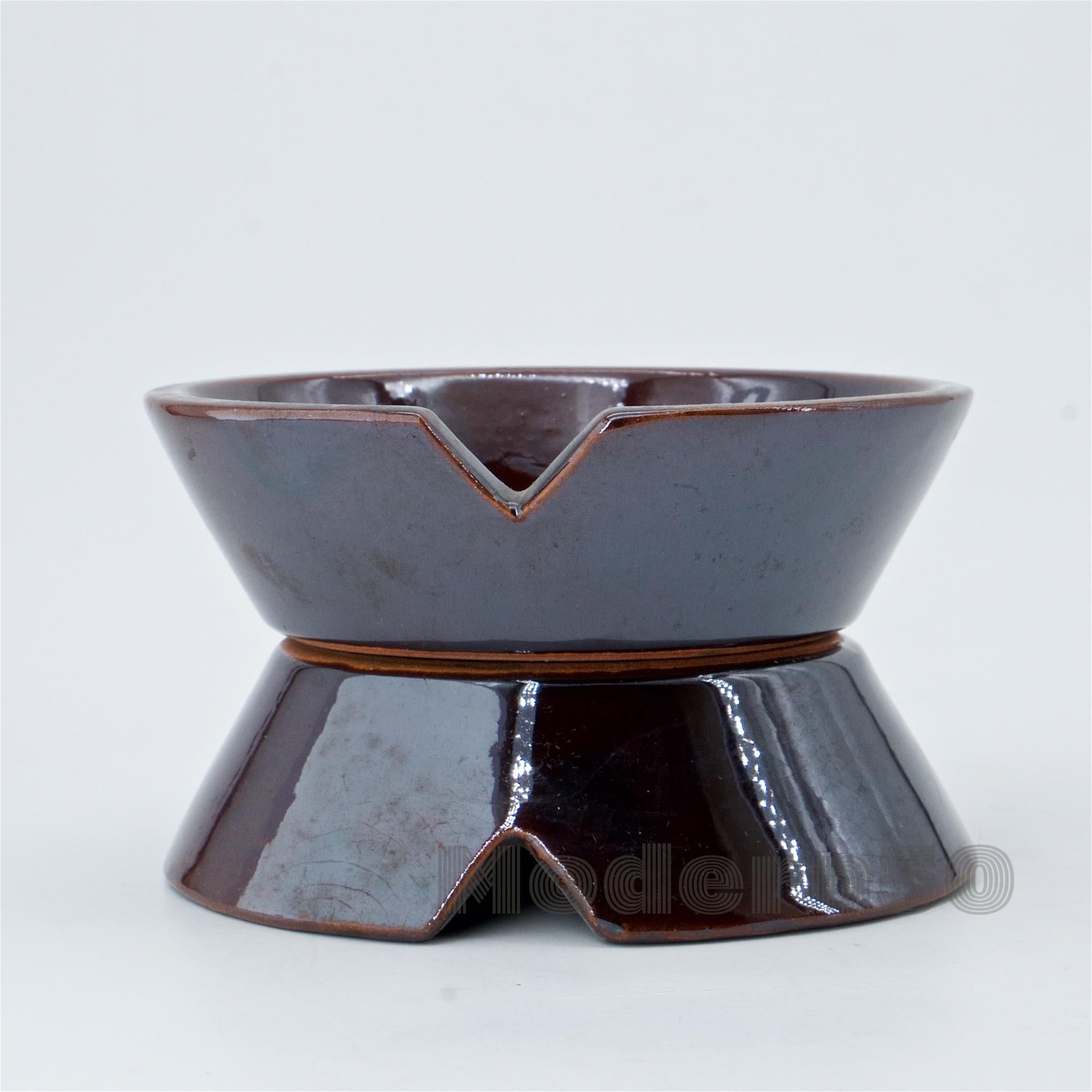Mid-20th Century 1950s LaGardo Tackett California Modernist Design Terracotta Ashtrays Bowl Dish