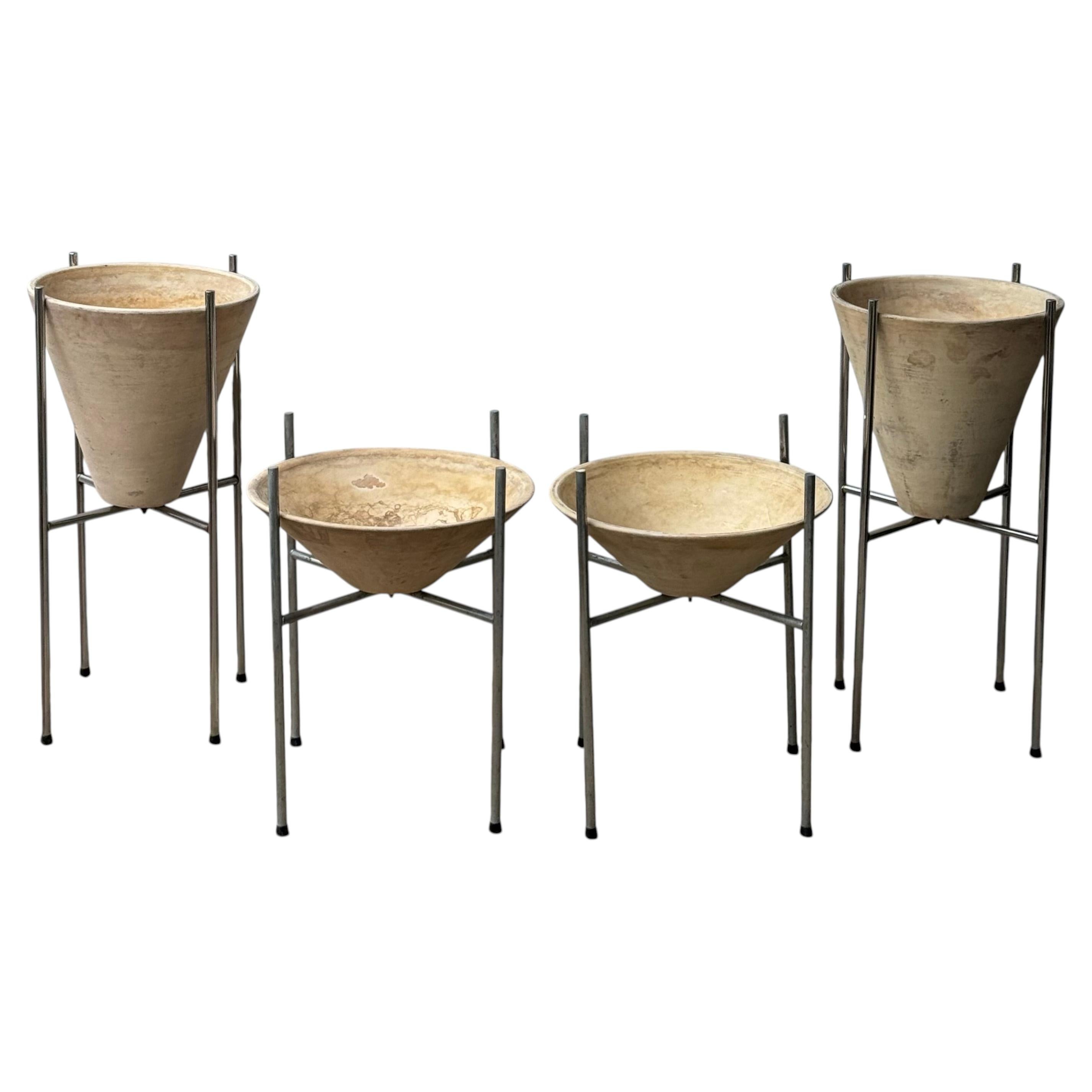 1950s LaGardo Tackett for Architectural Pottery Planter & Stand Set of 4 USA For Sale