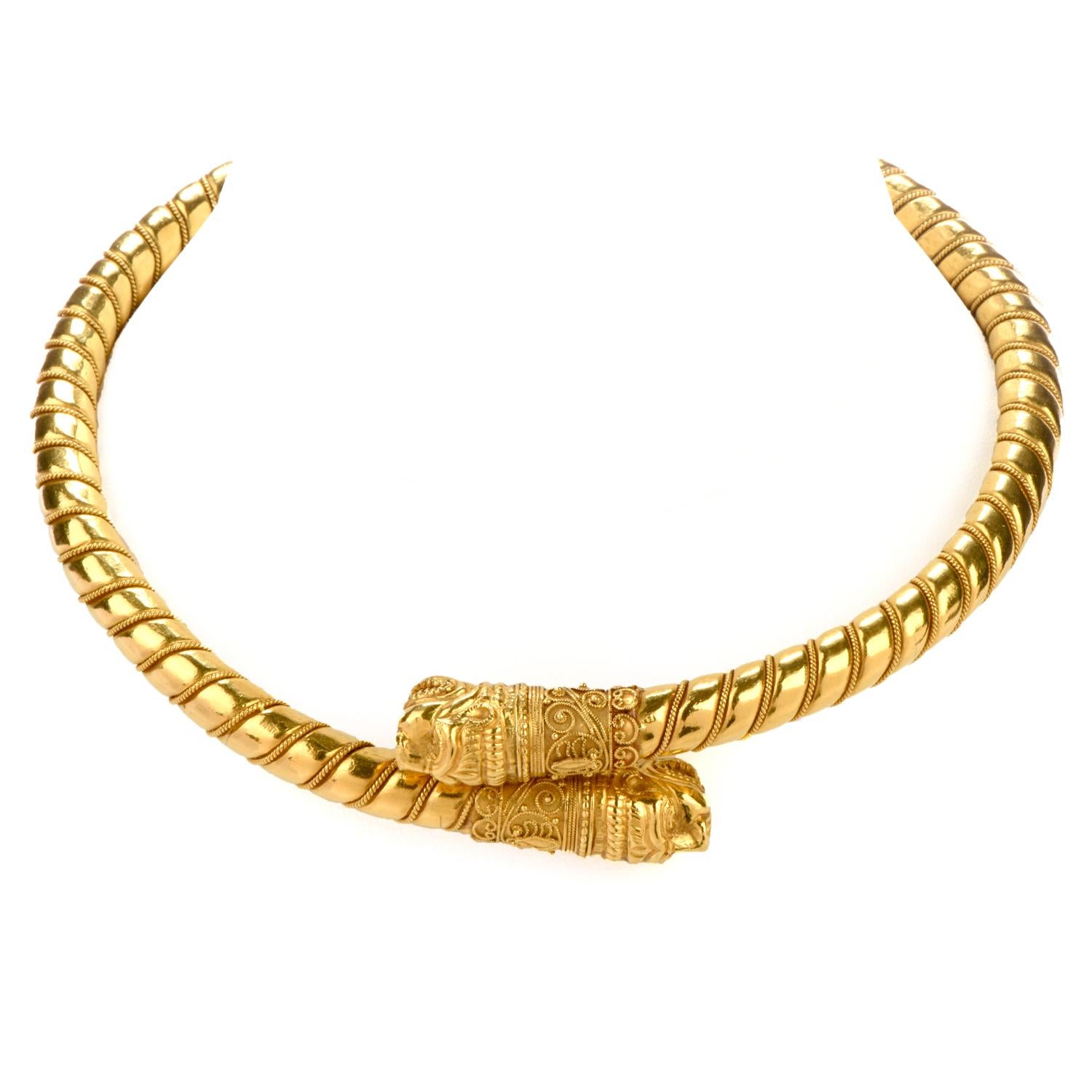 gold torque necklace