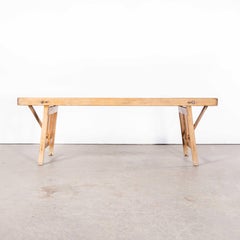 1950's Laminate Top Trestle Table  - Craft - Console Table (6)