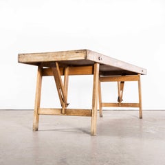 1950's Laminate Top Trestle Table  - Craft - Console Table (7)