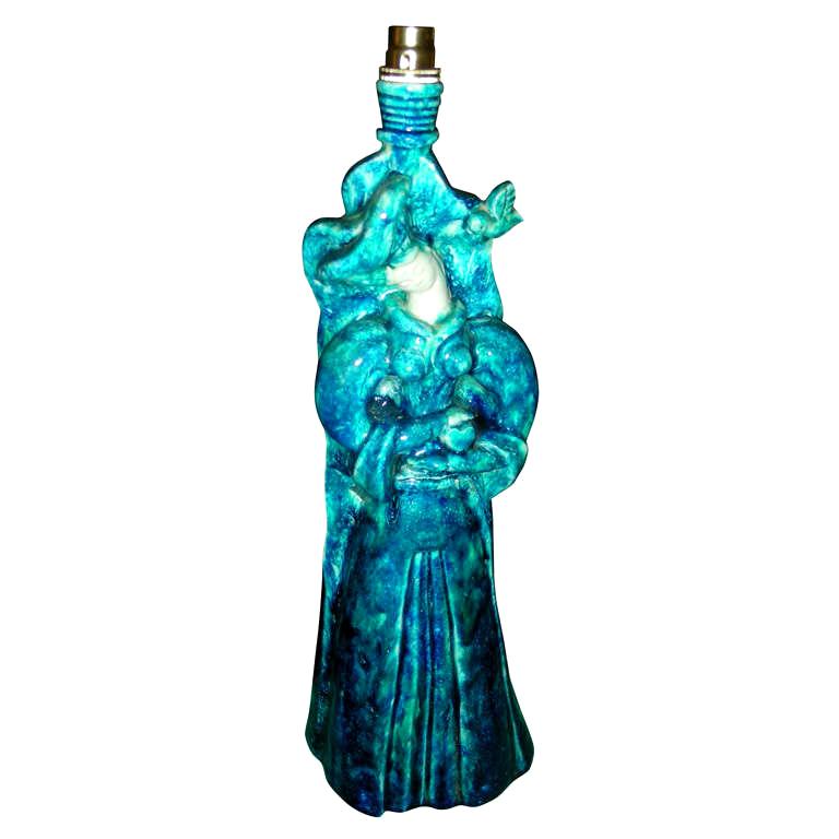 Lampada degli anni '50 firmata Bonfil e timbrata "Création Robert Bonfils".