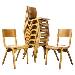Retro 1950’s Lamstak Dining Chairs by James Leonard for Esa, Set of Eigh