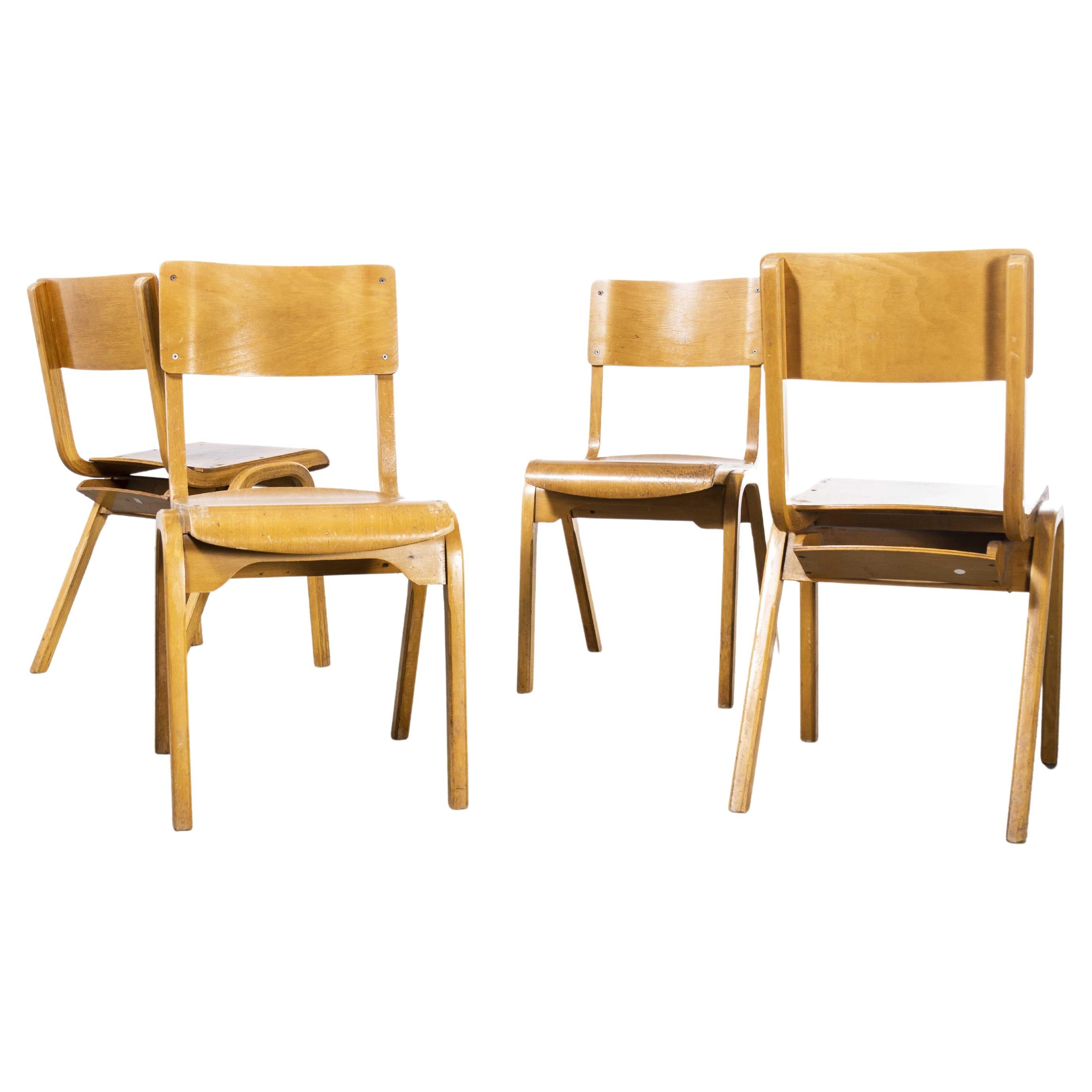 1950s Stacking Dining Chairs by ESA James Leonard, Lamstak, Set of
