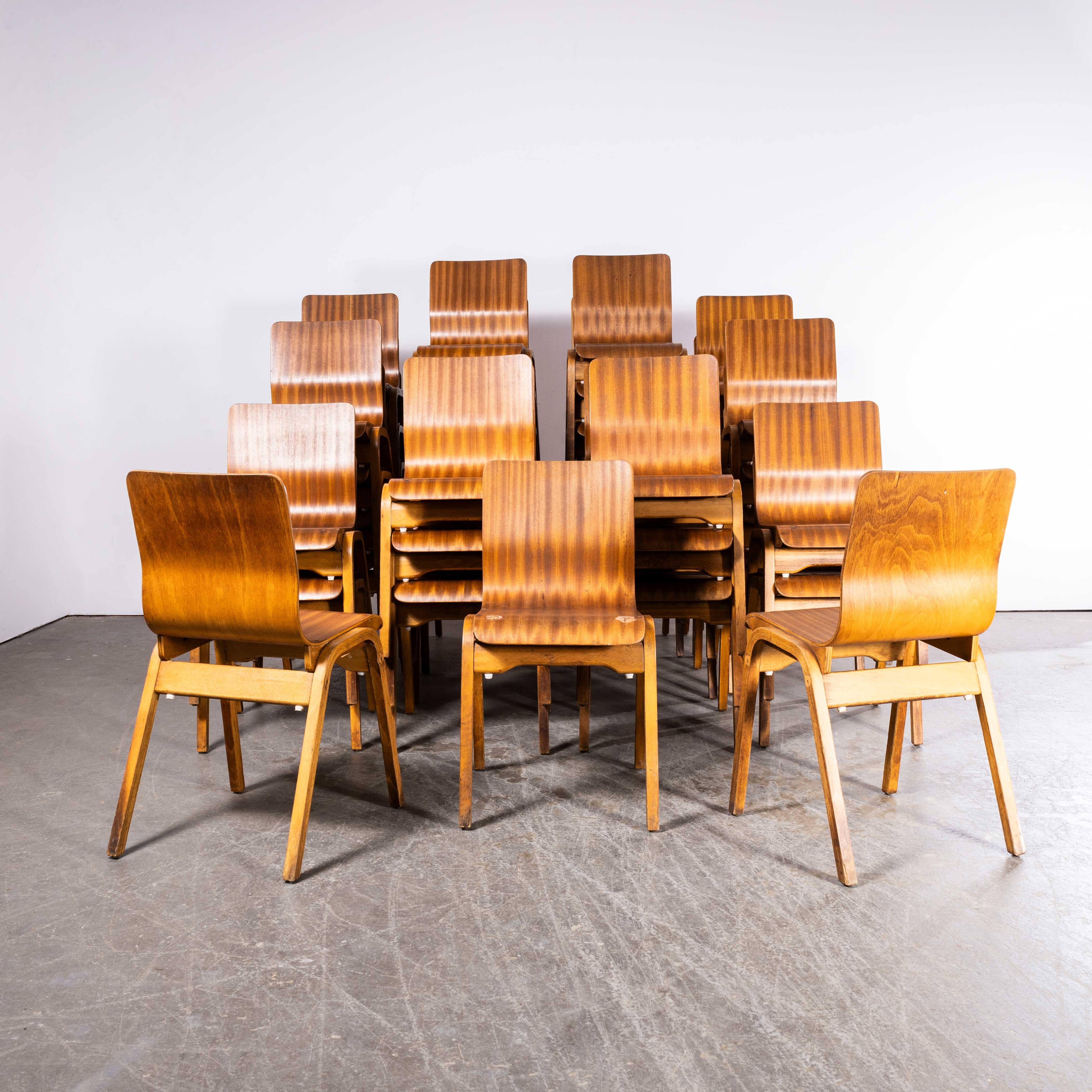 1950's Lamstak Sapele  Stacking Dining Chairs  - Large Quantities Available For Sale 5