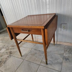 1950s Lane Copenhagen Drop Leaf Walnut Side Table Altavista