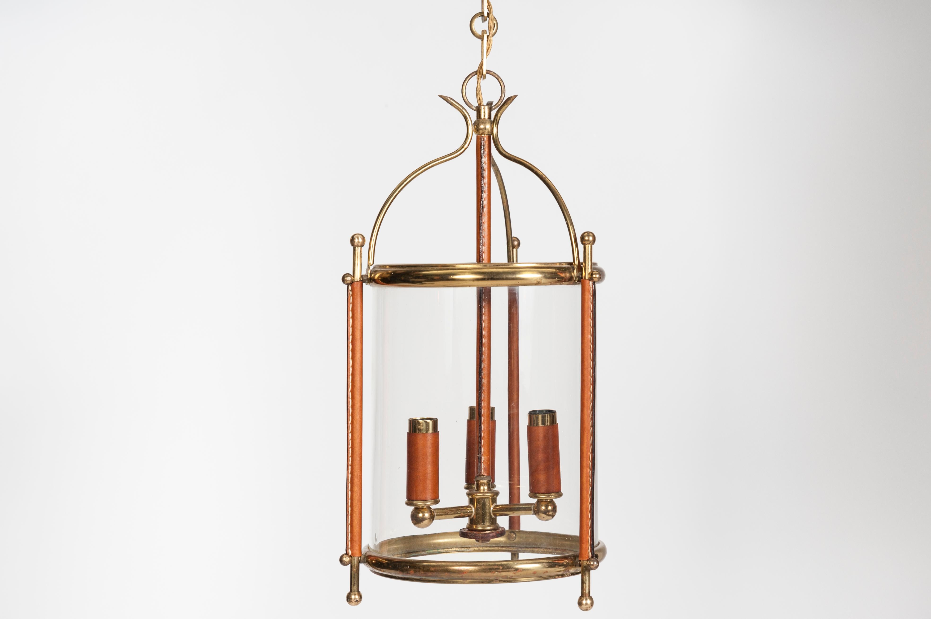 French 1950s Lantern by Jacques Adnet