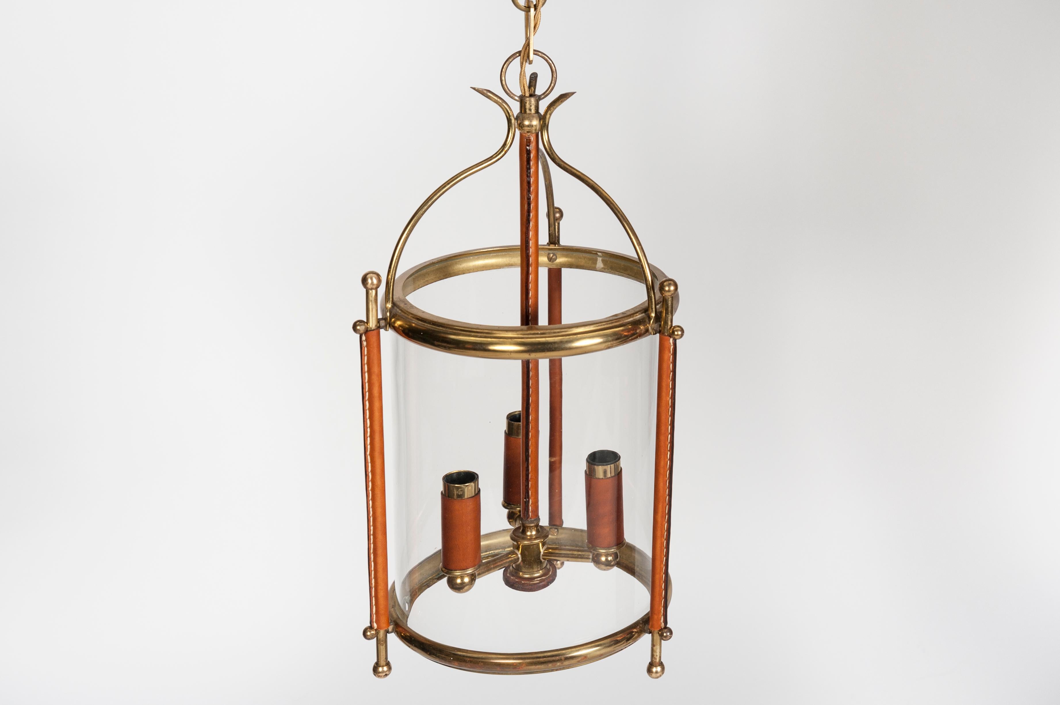Mid-20th Century 1950s Lantern by Jacques Adnet